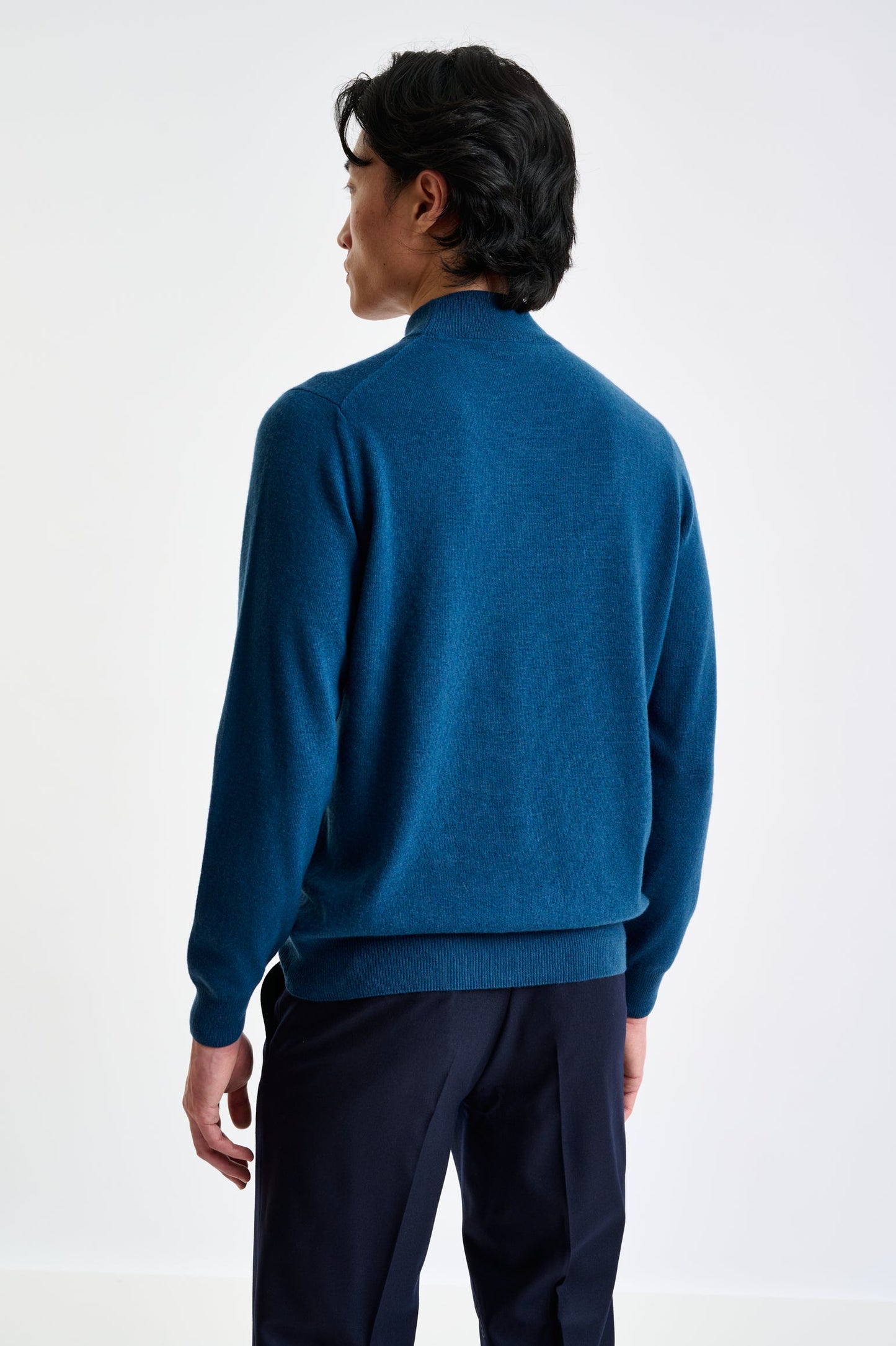 Pilot Blue Wool &amp; Cashmere Evanton Mockneck Knit