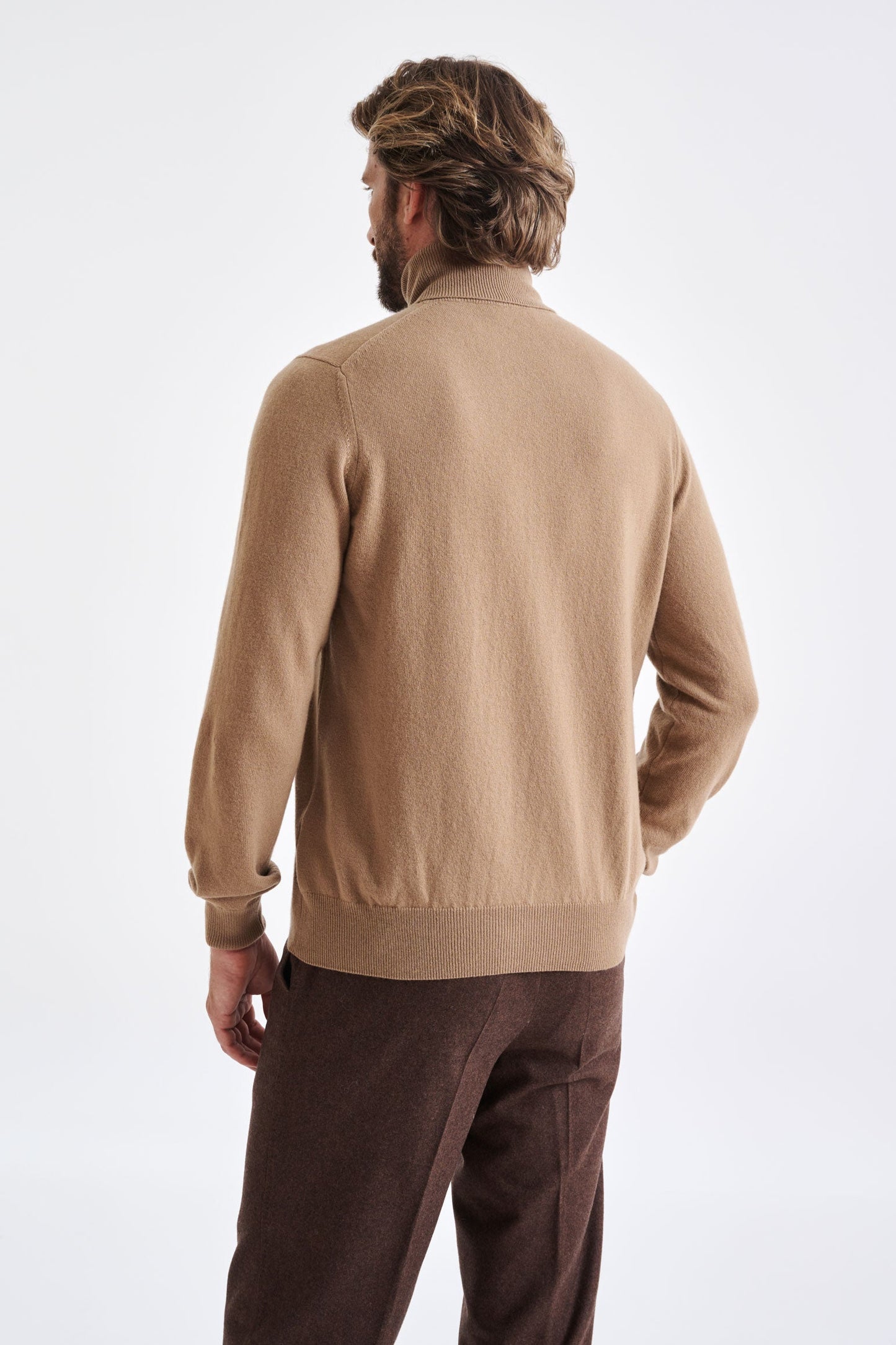 Camel Wool & Cashmere Drumberg Rollneck Knit