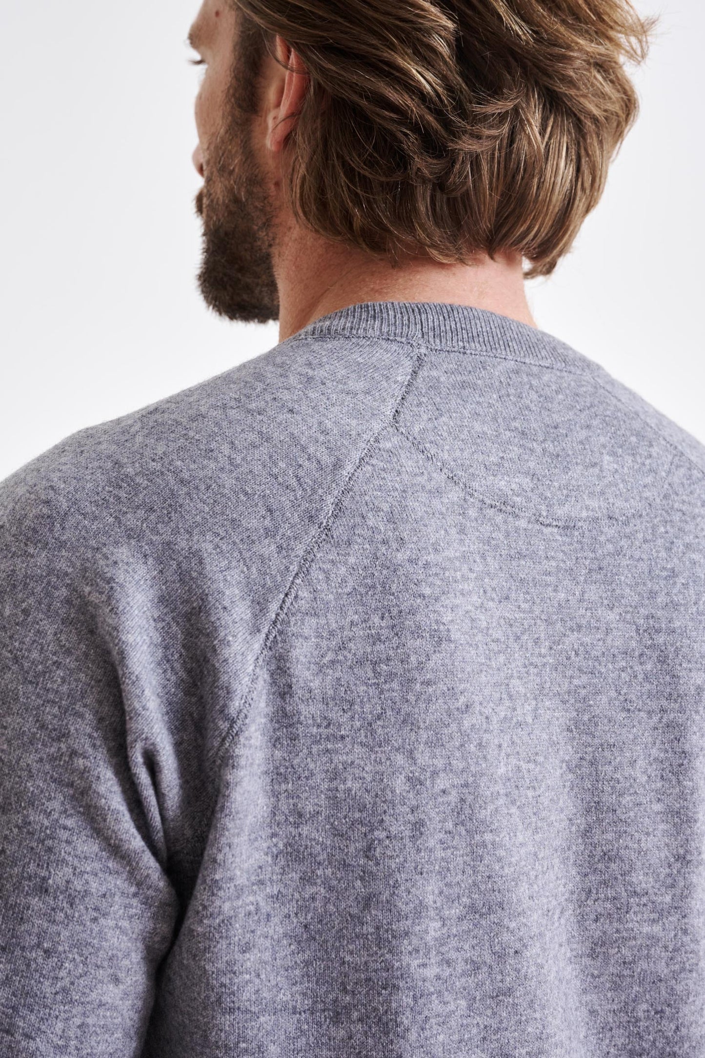 Mid Grey Melange 100% Cashmere Bakewell Hoodie