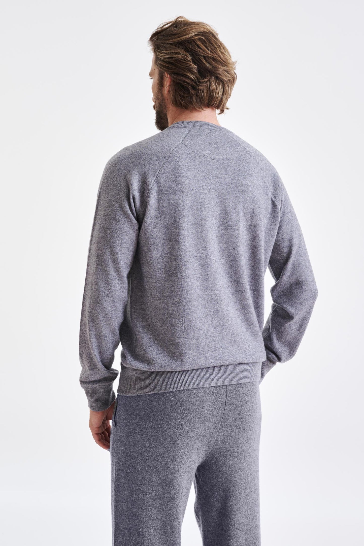 Mid Grey Melange 100% Cashmere Bakewell Hoodie