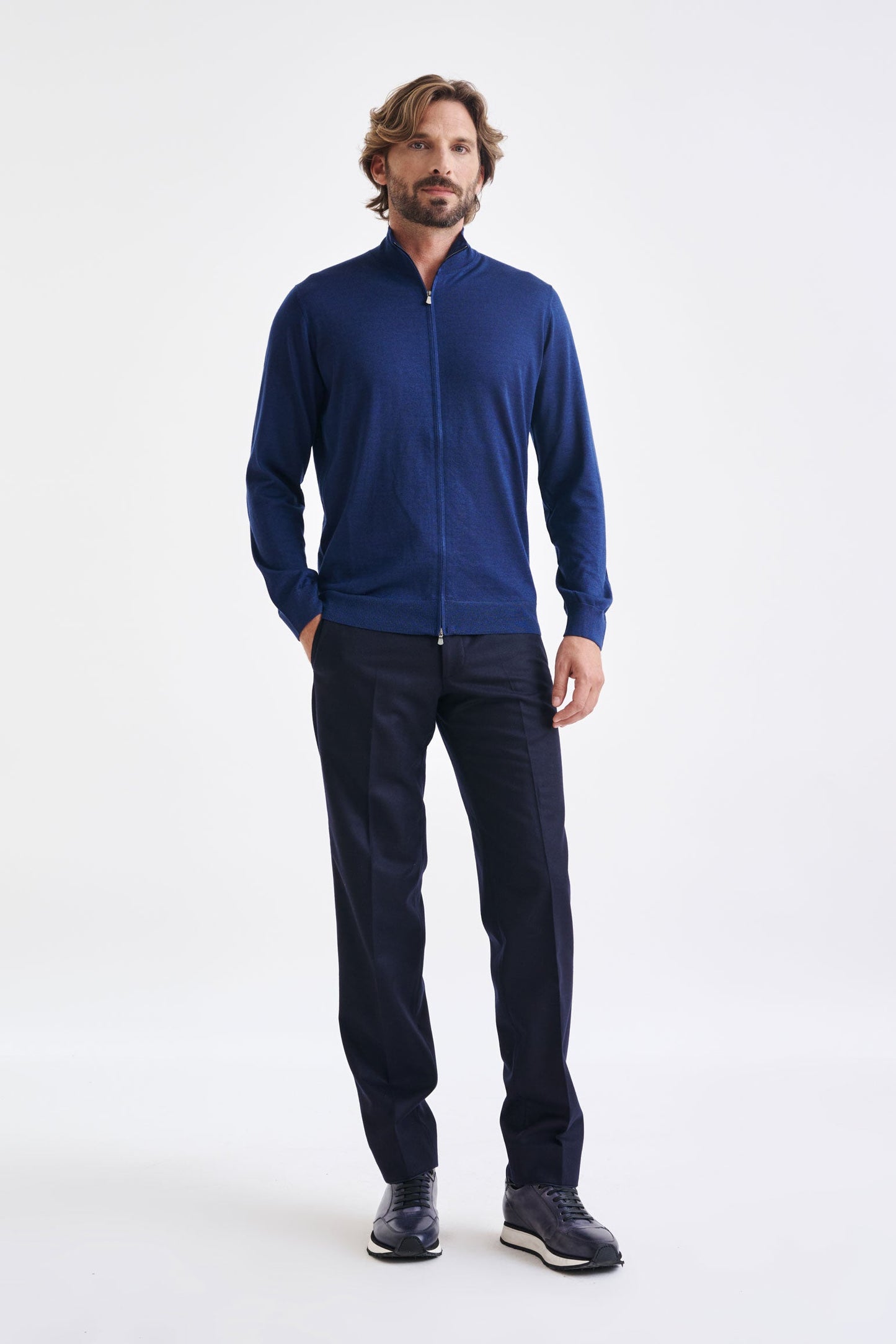 Nepture Cashmere & Silk Repton Fullzip Sweater