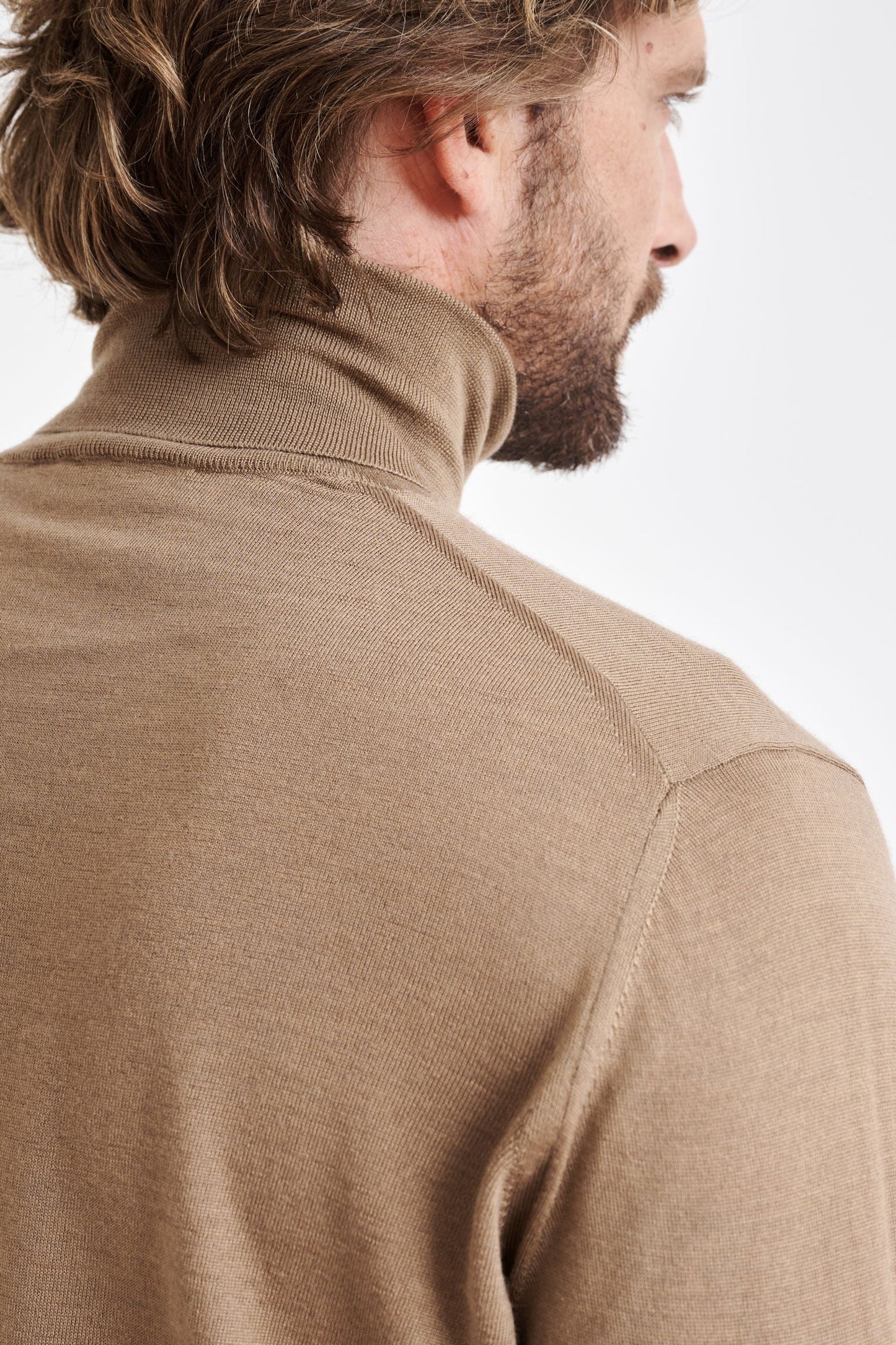 Camel Cashmere Merino Silk Blend Telford Turtleneck Sweater