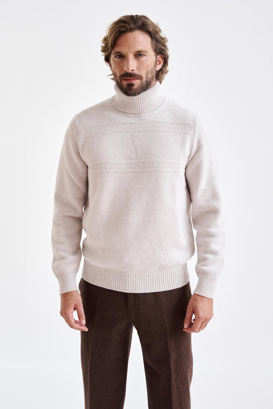 Wool & Cashmere Offwhite Glamis Knitwear