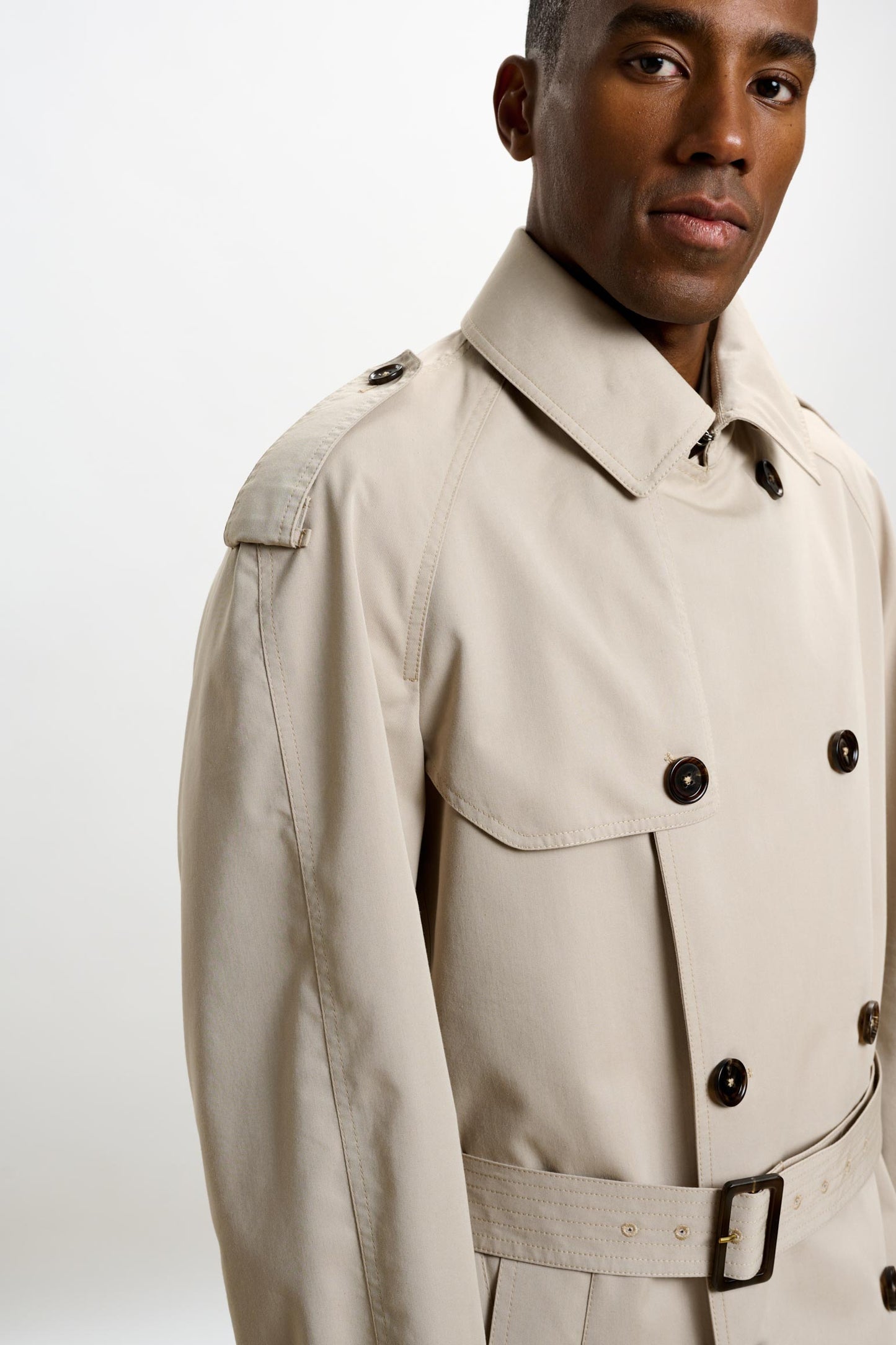 MARLOW COTTON TECH TRENCH COAT BEIGE