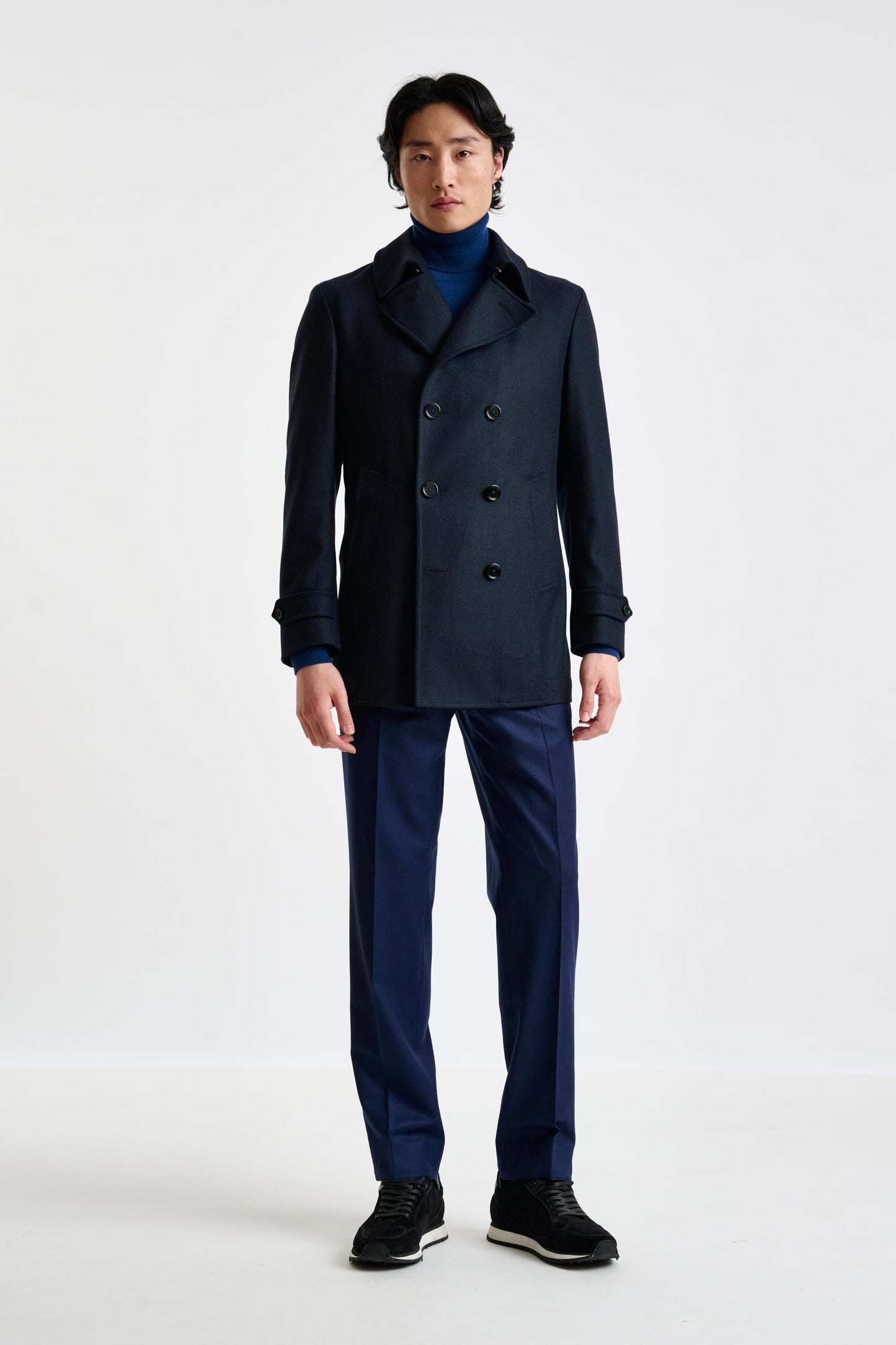 Navy Wool Nelson Peacoat Zeus