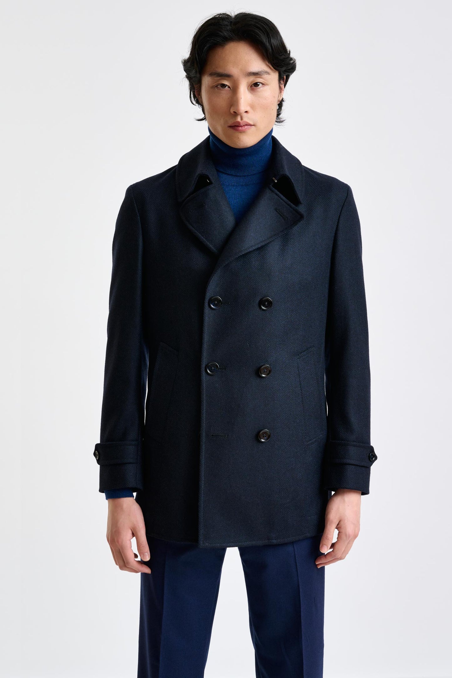 Navy Wool Nelson Peacoat Zeus