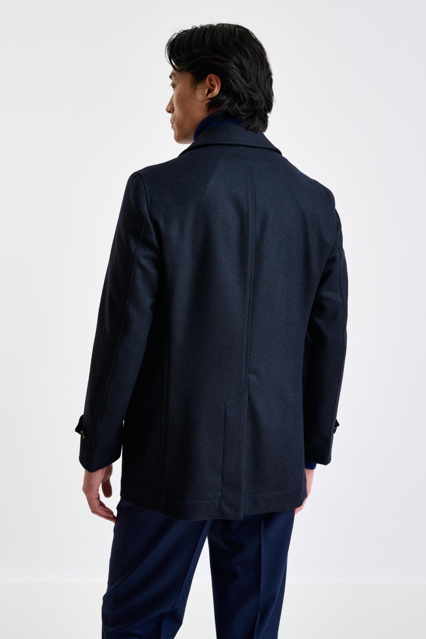 Navy Wool Nelson Peacoat Zeus