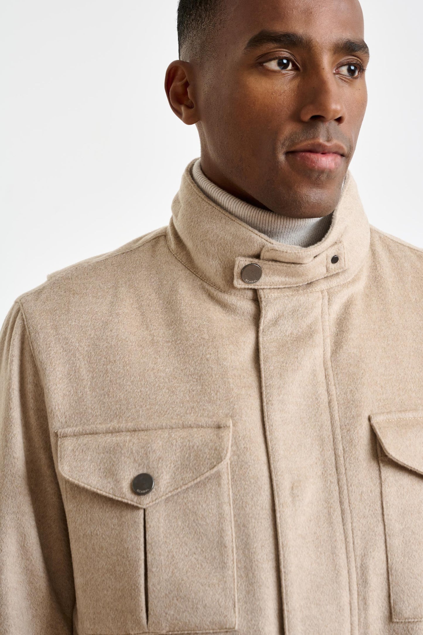 Beige Cashmere Dartmoor Field Jacket Zeus