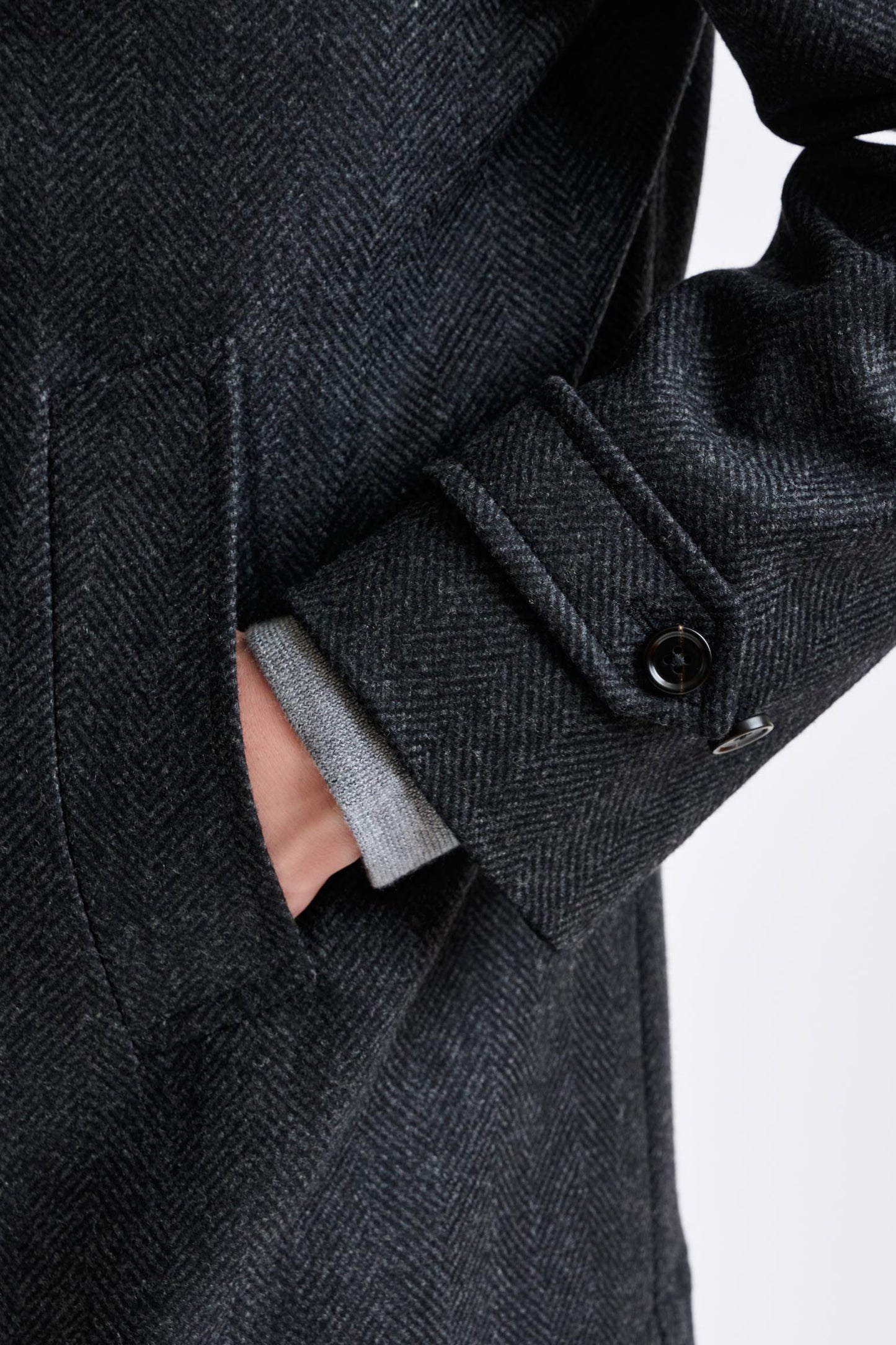 Dark Gray Wool Nelson Peacoat Zeus