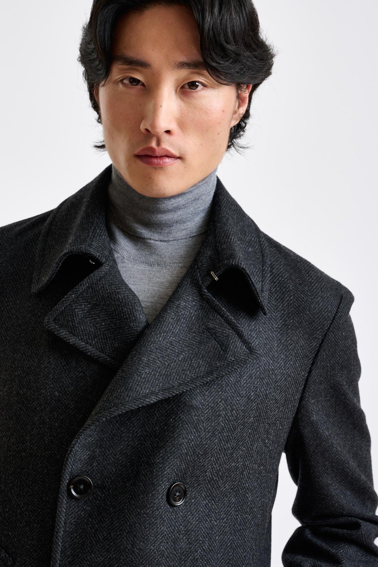 Dark Gray Wool Nelson Peacoat Zeus