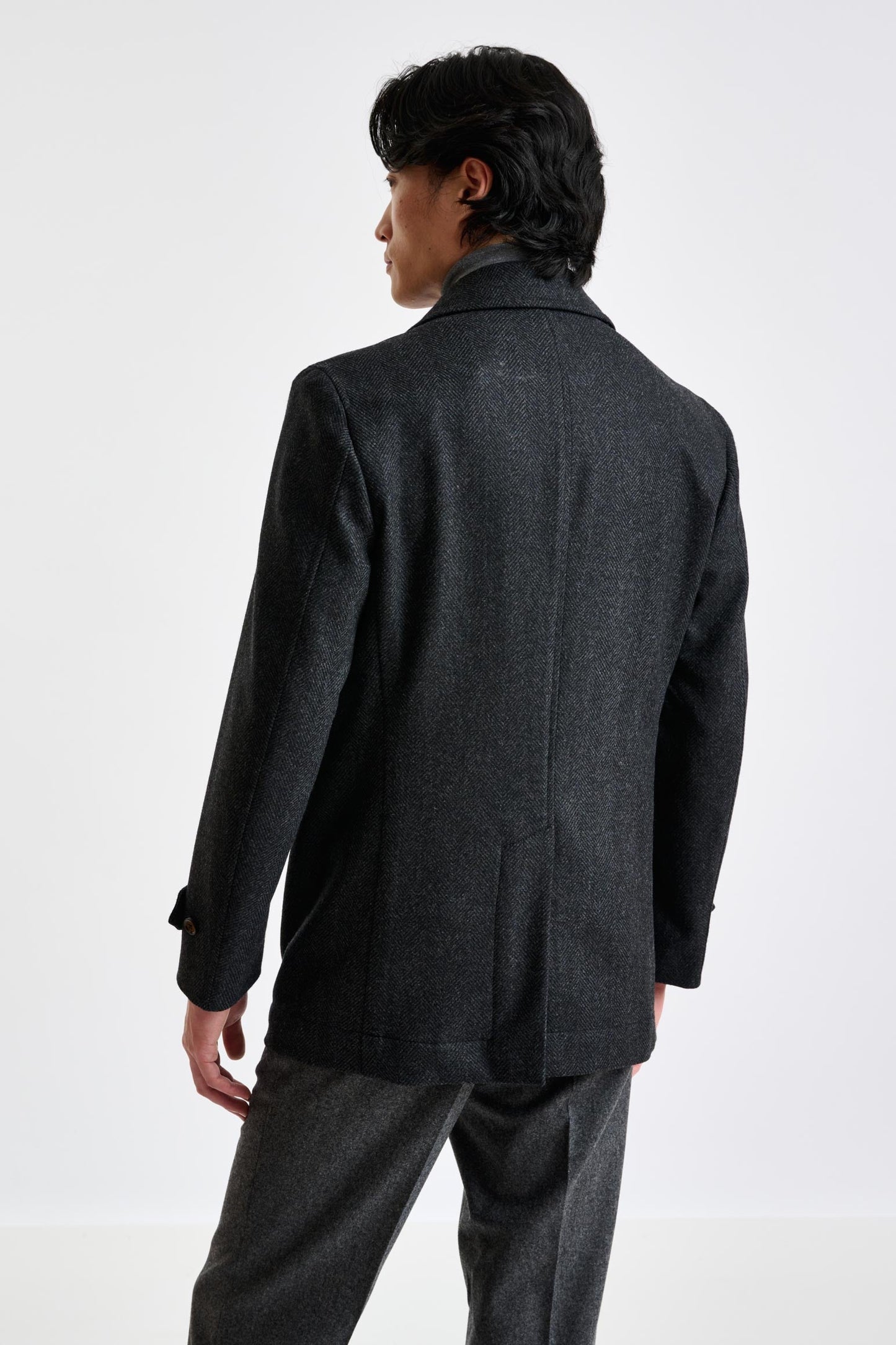 Dark Gray Wool Nelson Peacoat Zeus