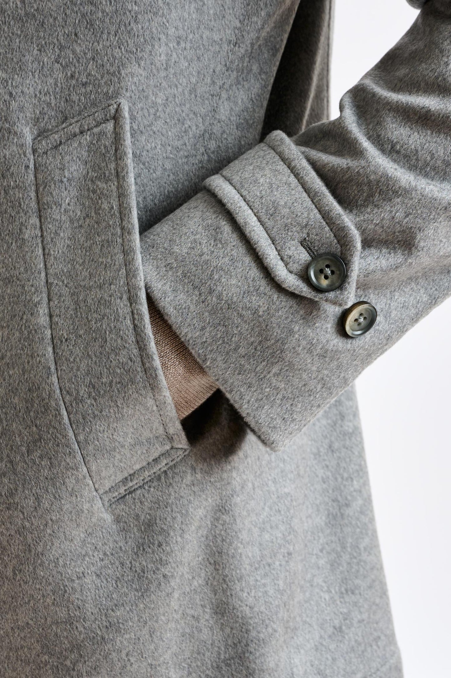 Gray 100% Cashmere Nelson Peacoat Zeus