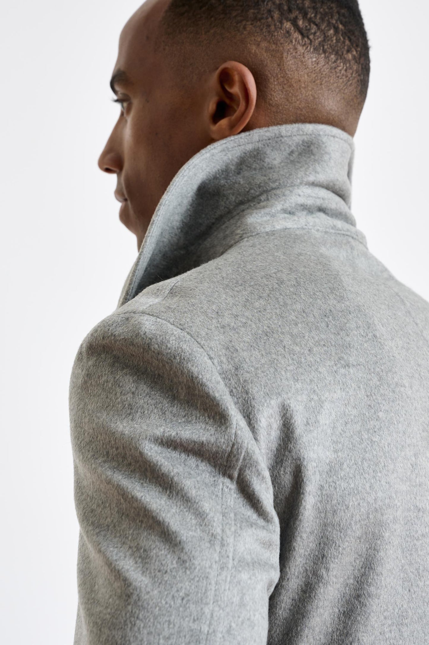 Gray 100% Cashmere Nelson Peacoat Zeus