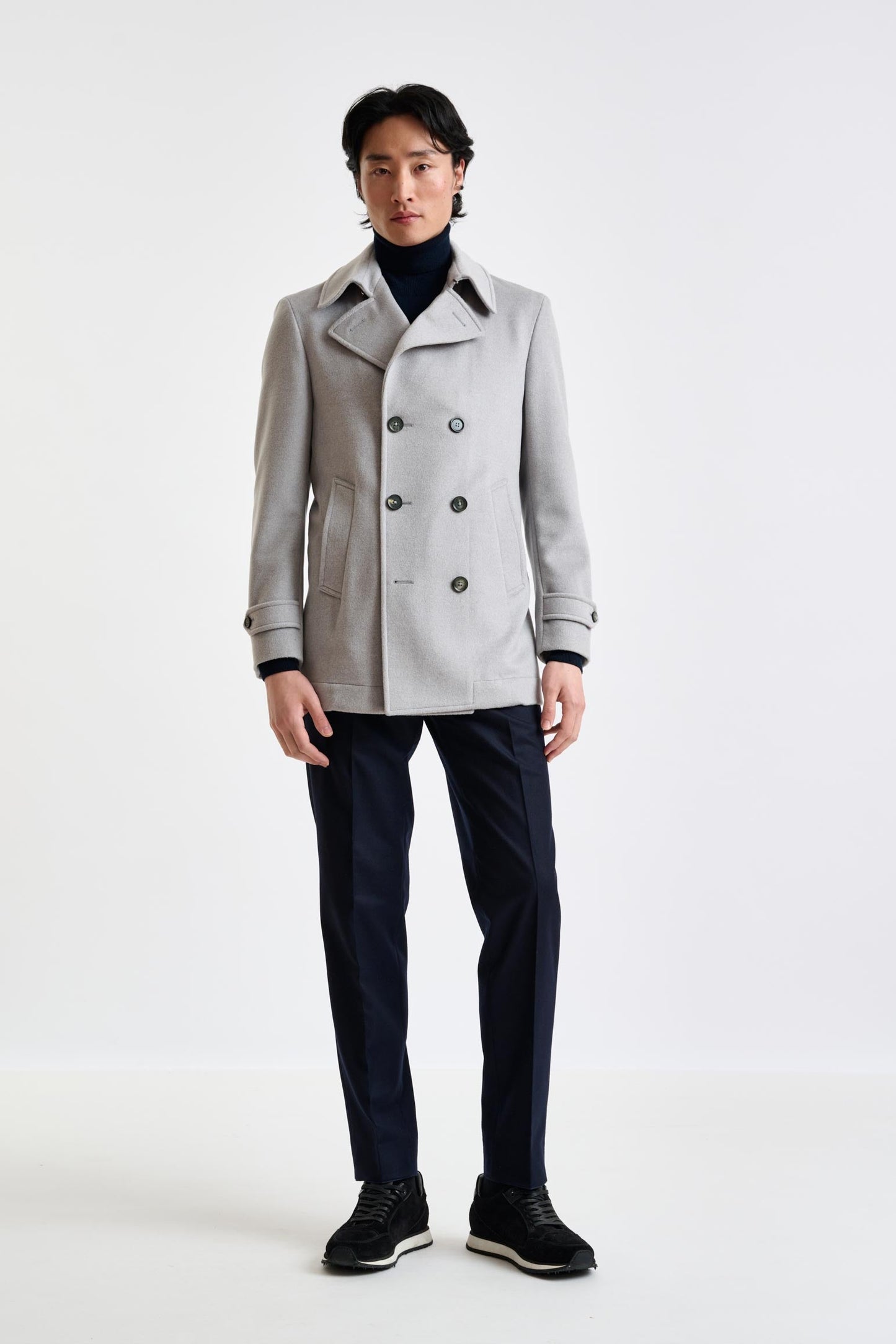 Light Gray Wool Nelson Peacoat Zeus