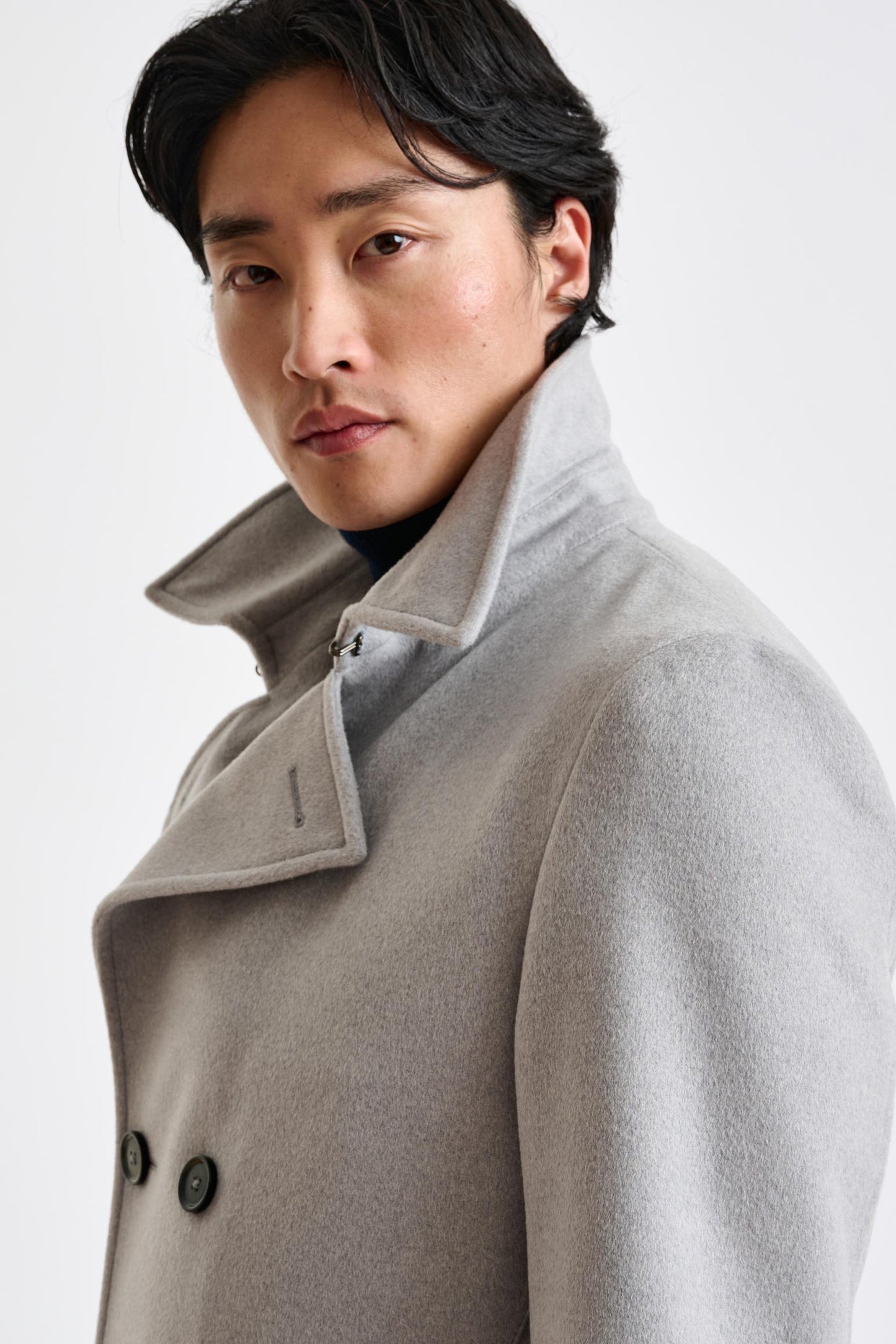 Light Gray Wool Nelson Peacoat Zeus