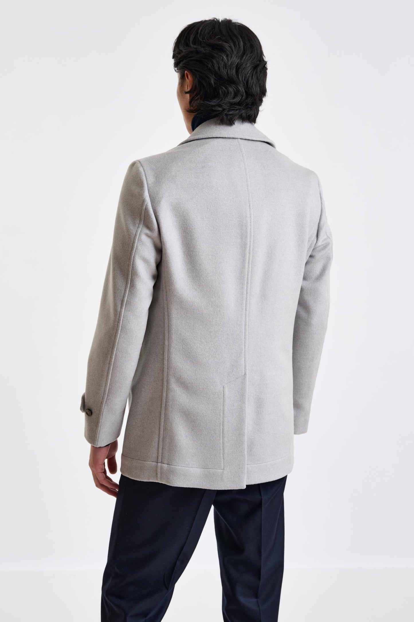 Light Gray Wool Nelson Peacoat Zeus