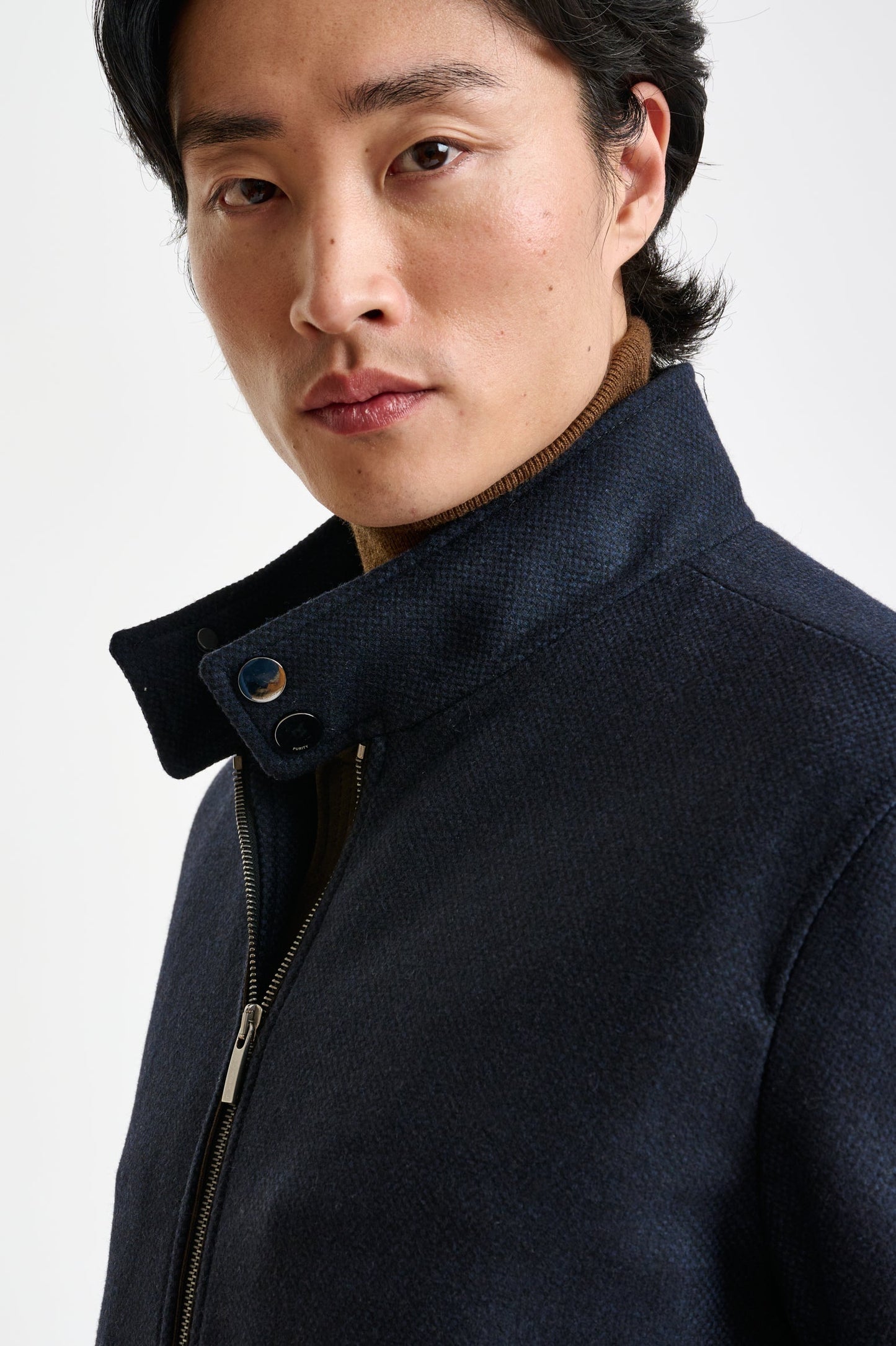 Navy Wool Warwick Bomber Jacket Zeus