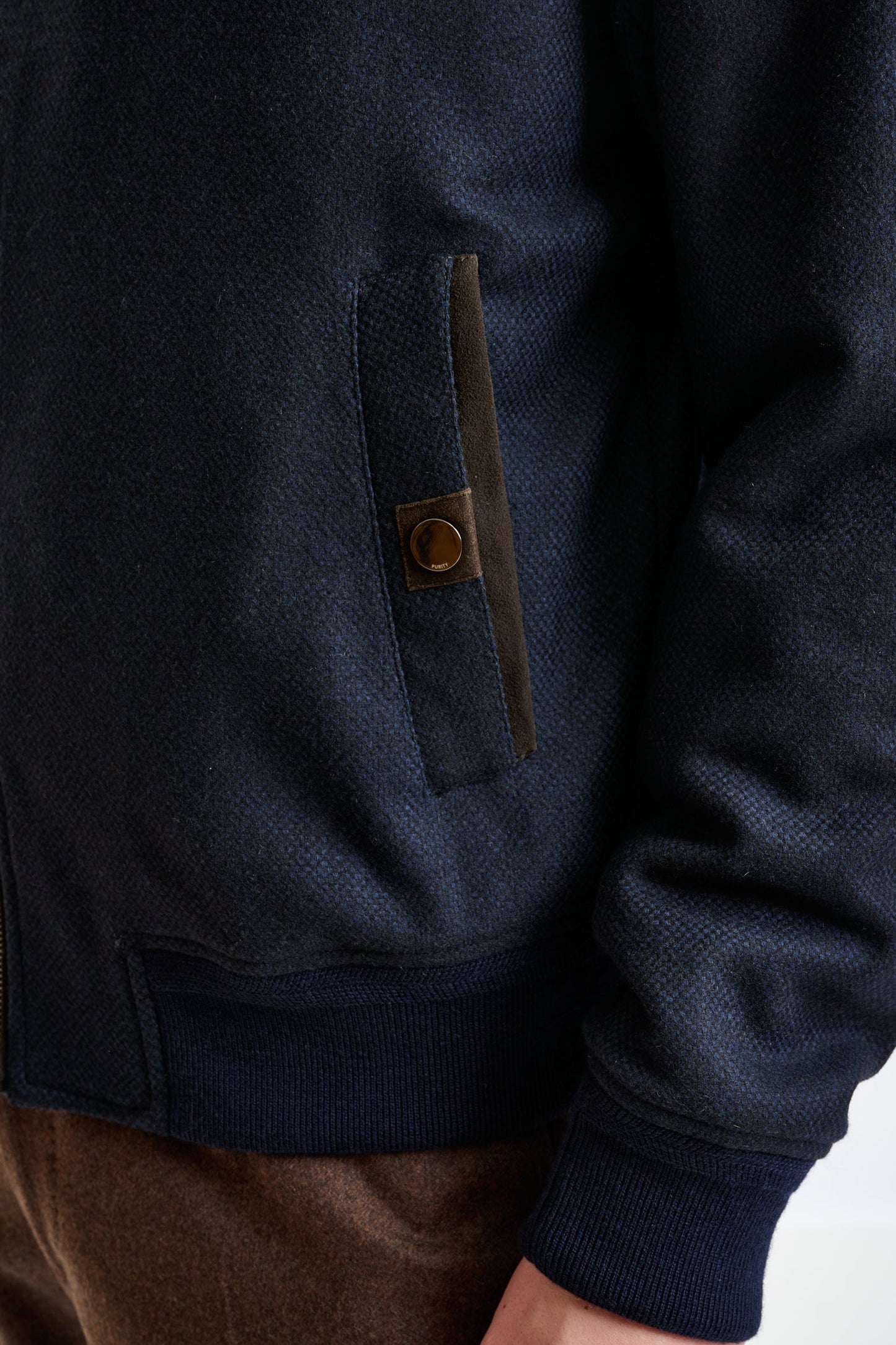 Navy Wool Warwick Bomber Jacket Zeus