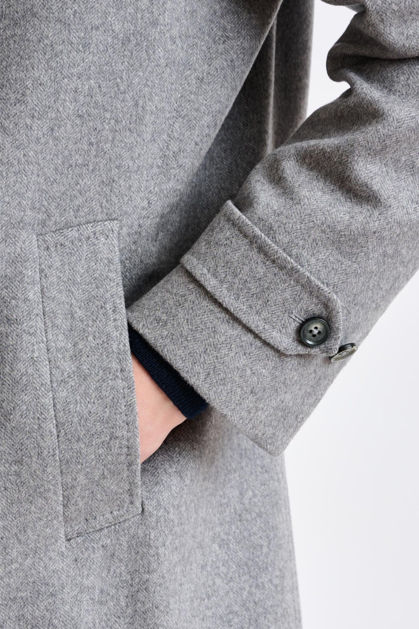 Light Gray 100% Cashmere Leeds Coat Zeus