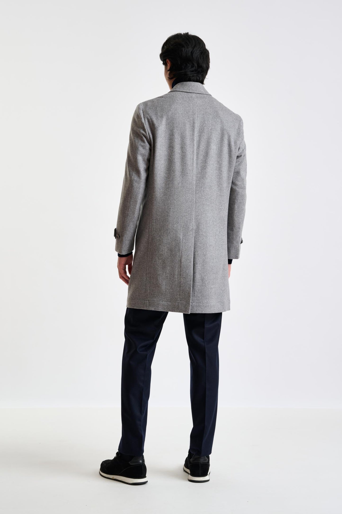 Light Gray 100% Cashmere Leeds Coat Zeus