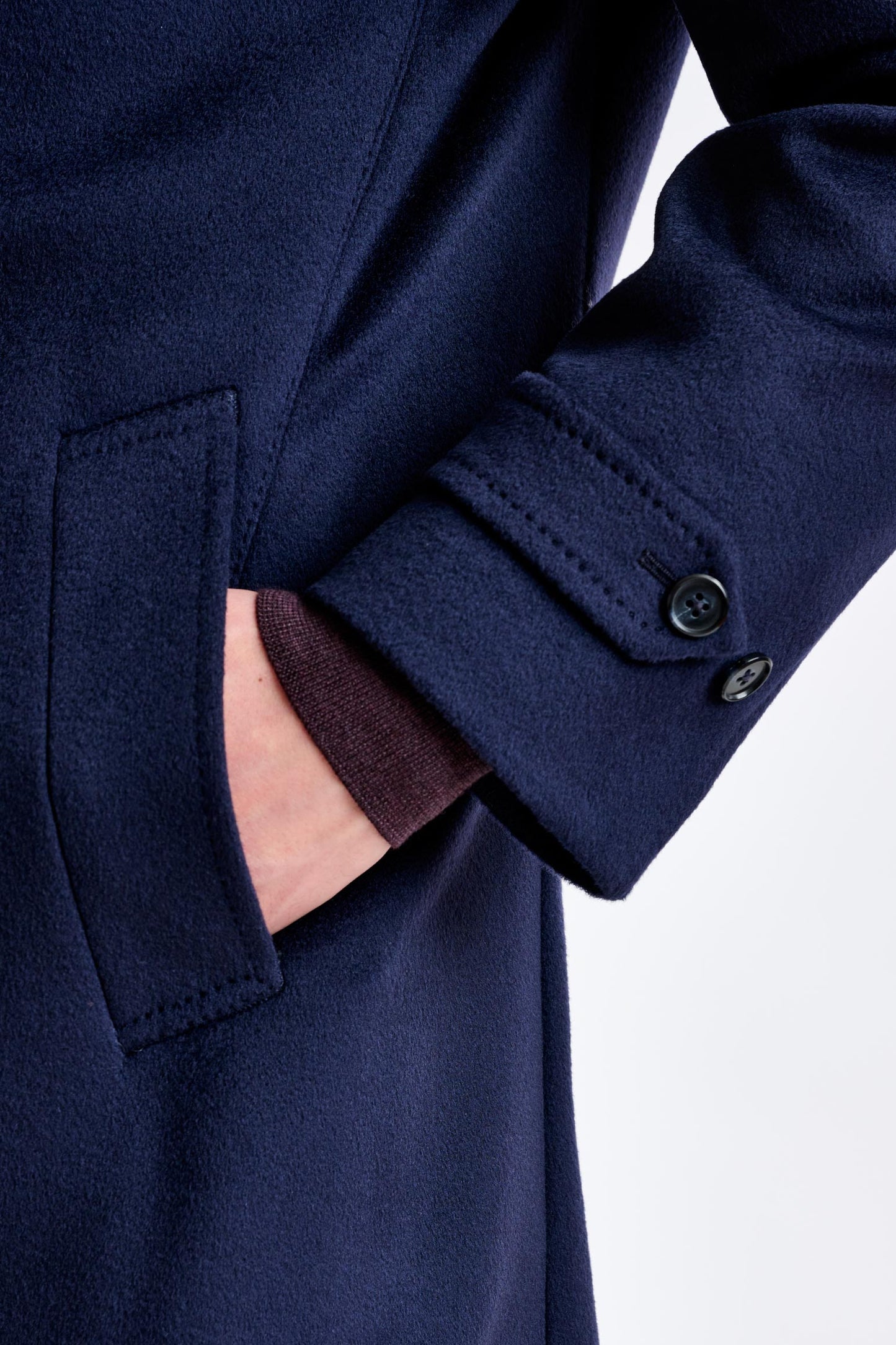 Navy Wool Leeds Coat Zeus