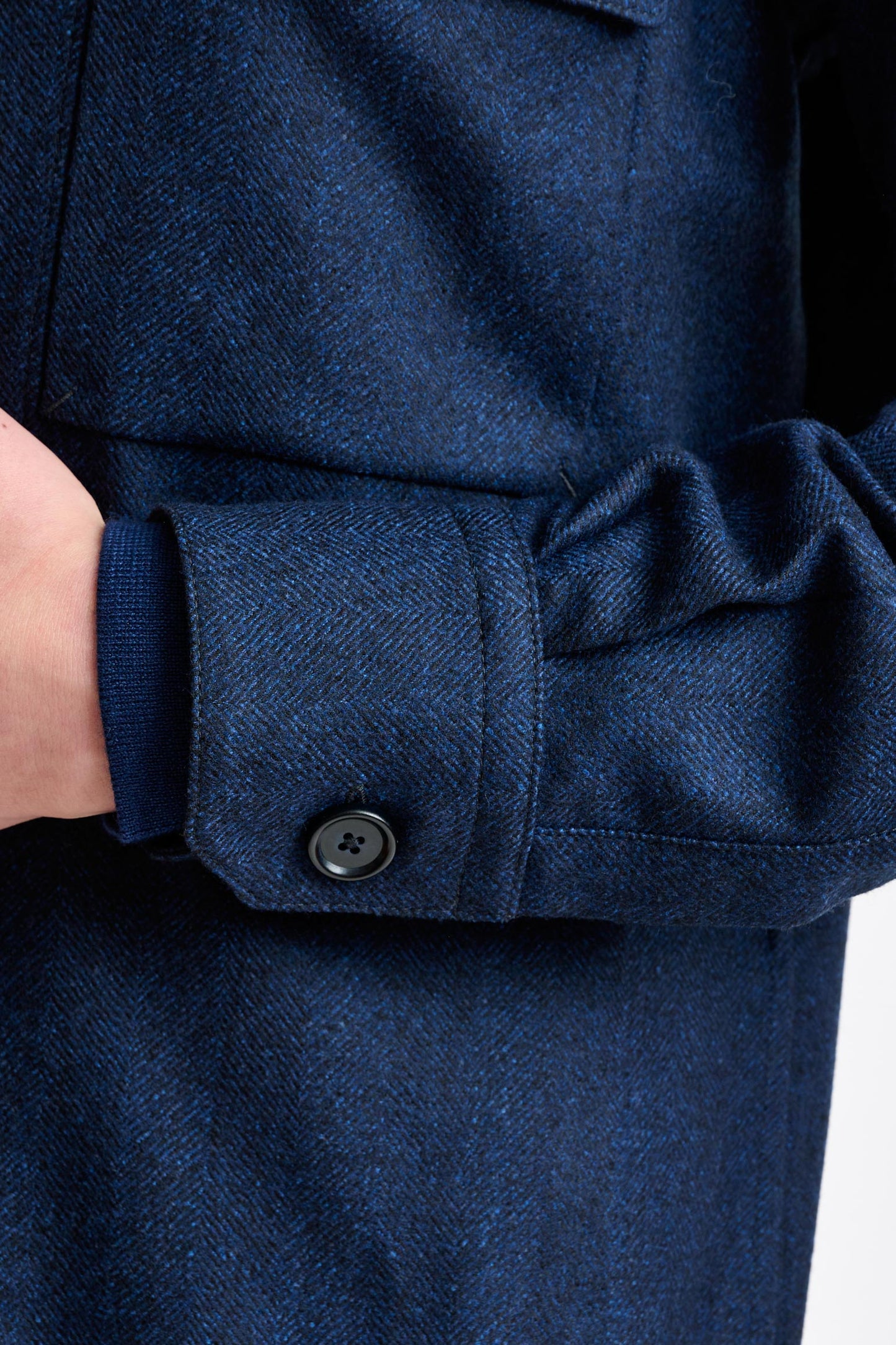 Navy Wool Shirt Jacket Zeus