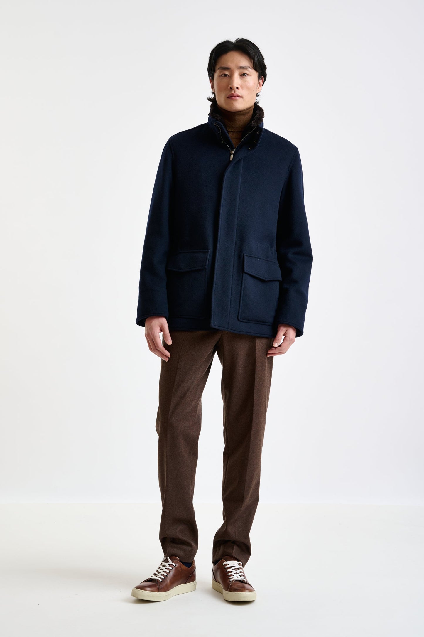 Navy Wool York Field Jacket Zeus