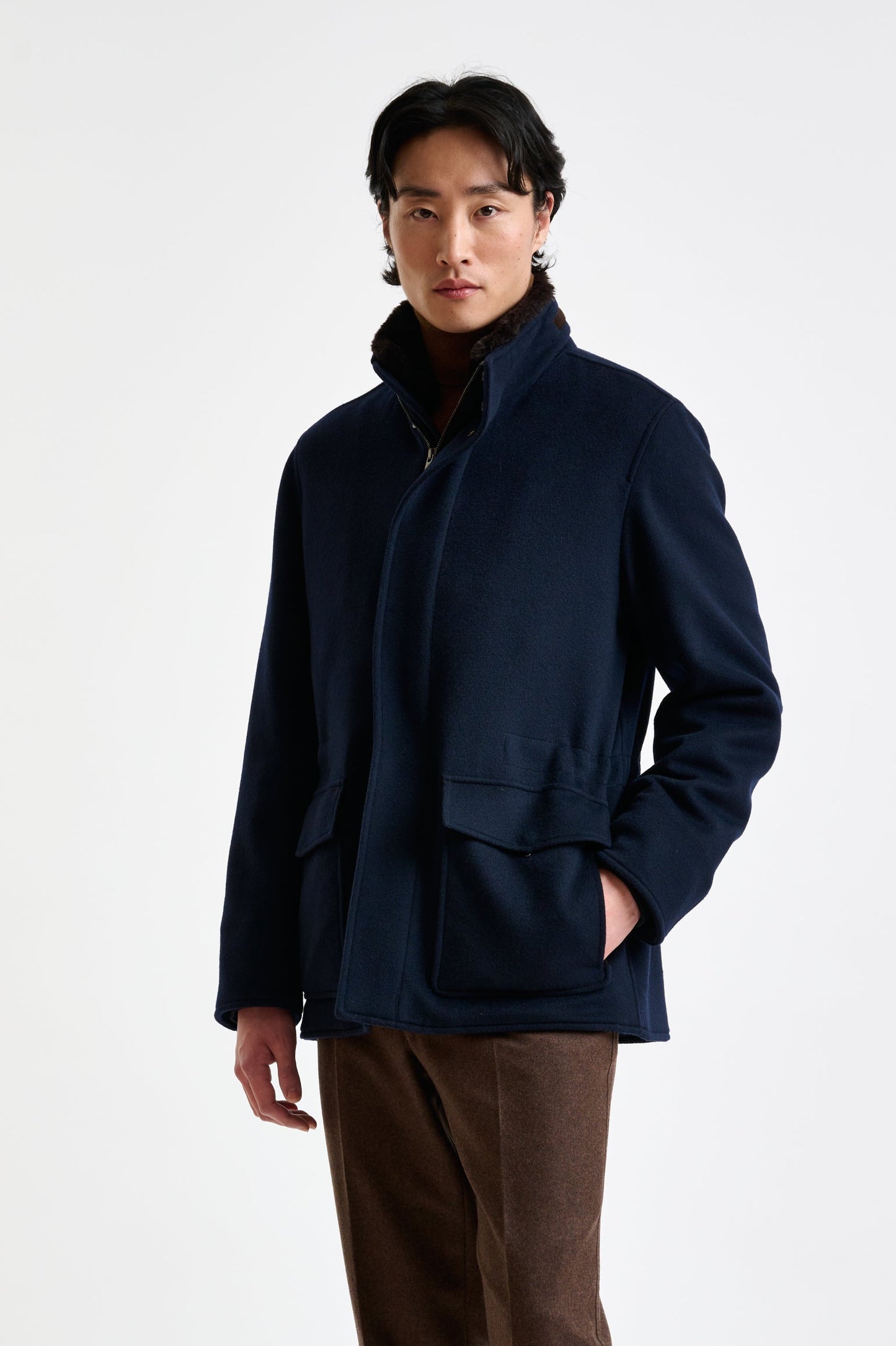 Navy Wool York Field Jacket Zeus