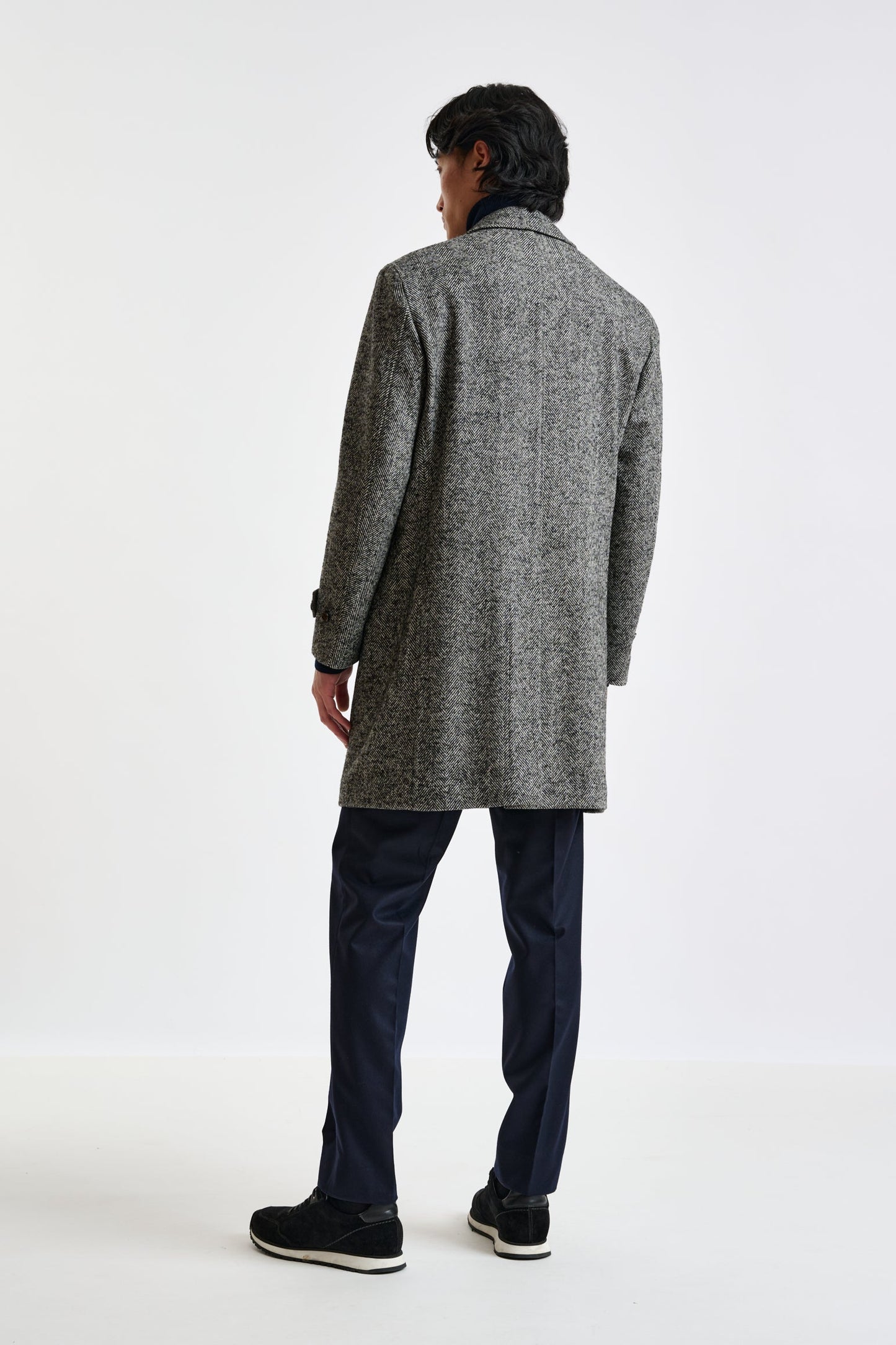 Grey Melange Wool Leeds Coat