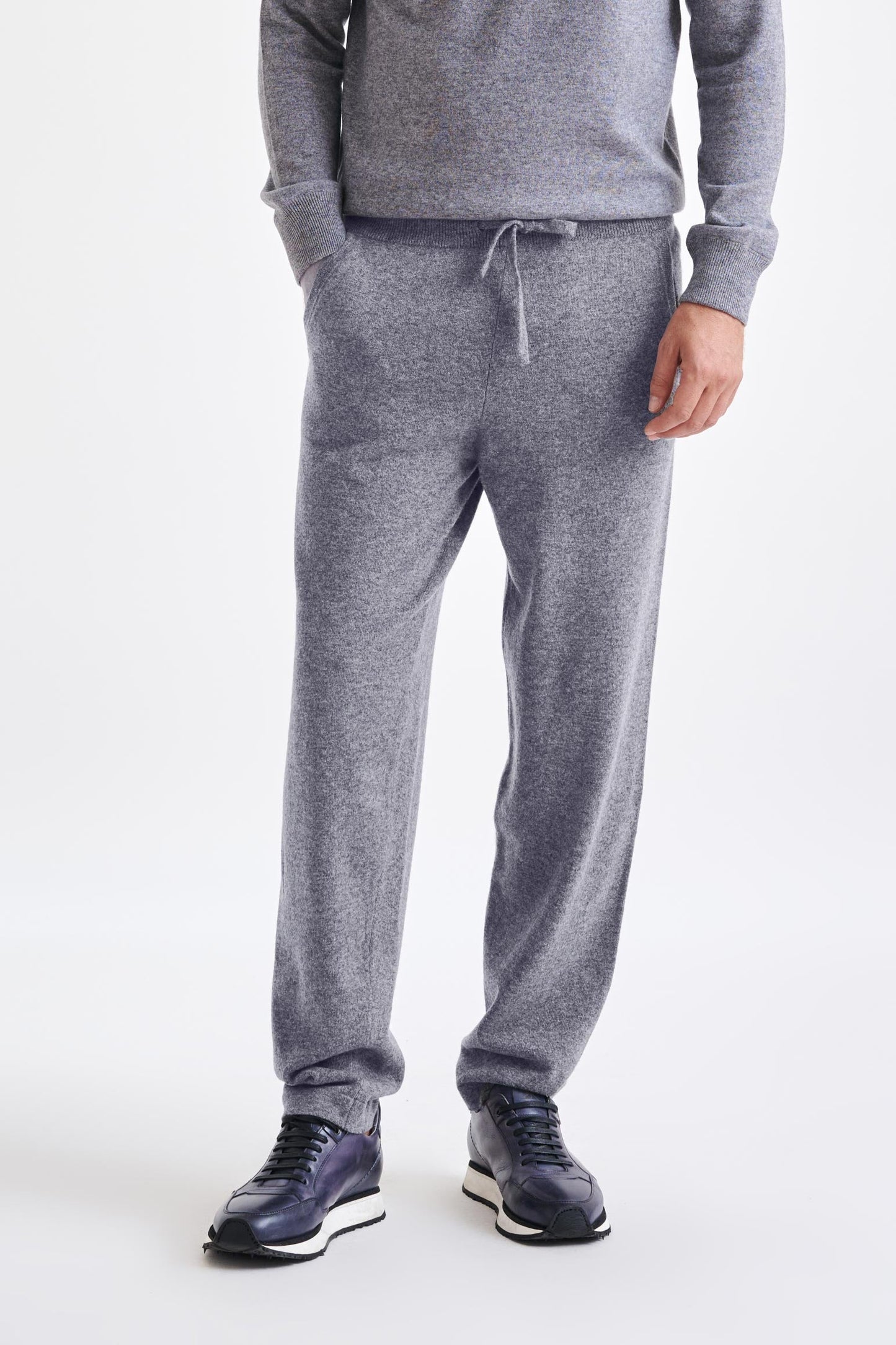 Cashmere Casual Knitted Trouser Grey