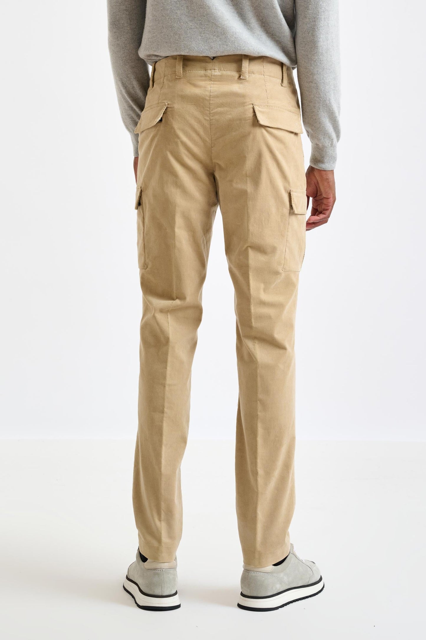 Light Brown Cotton Helston Cargo Trouser Corduroy