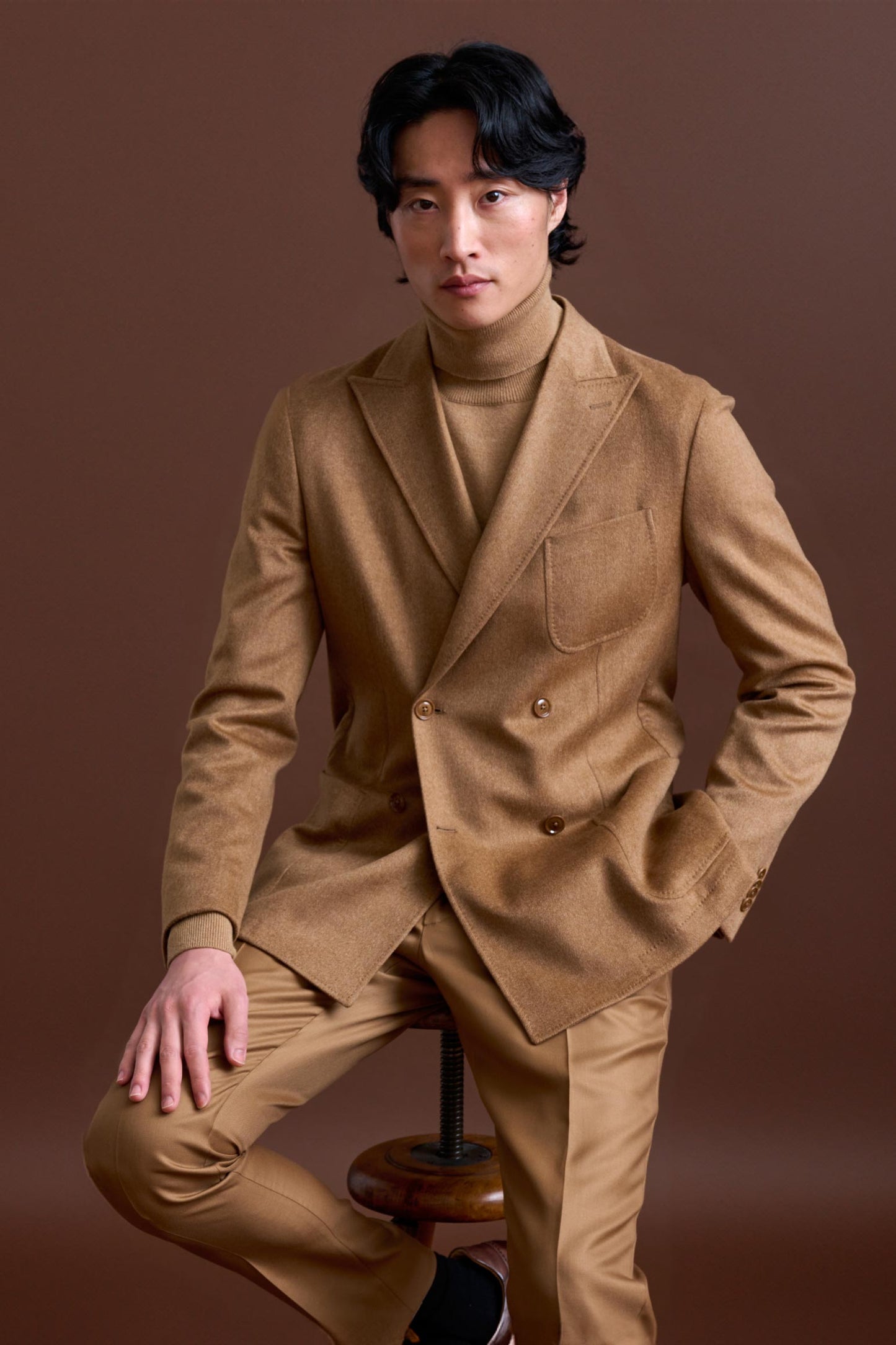 Brown Cashmere Kenton Jacket St Moritz