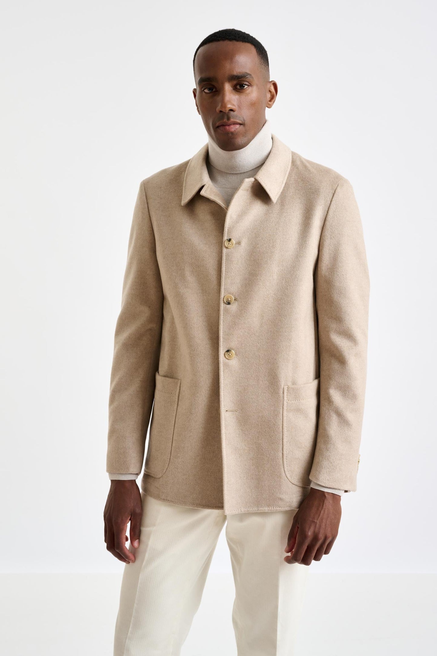 Brown Cashmere Chelsea Shirt Jacket Zeus