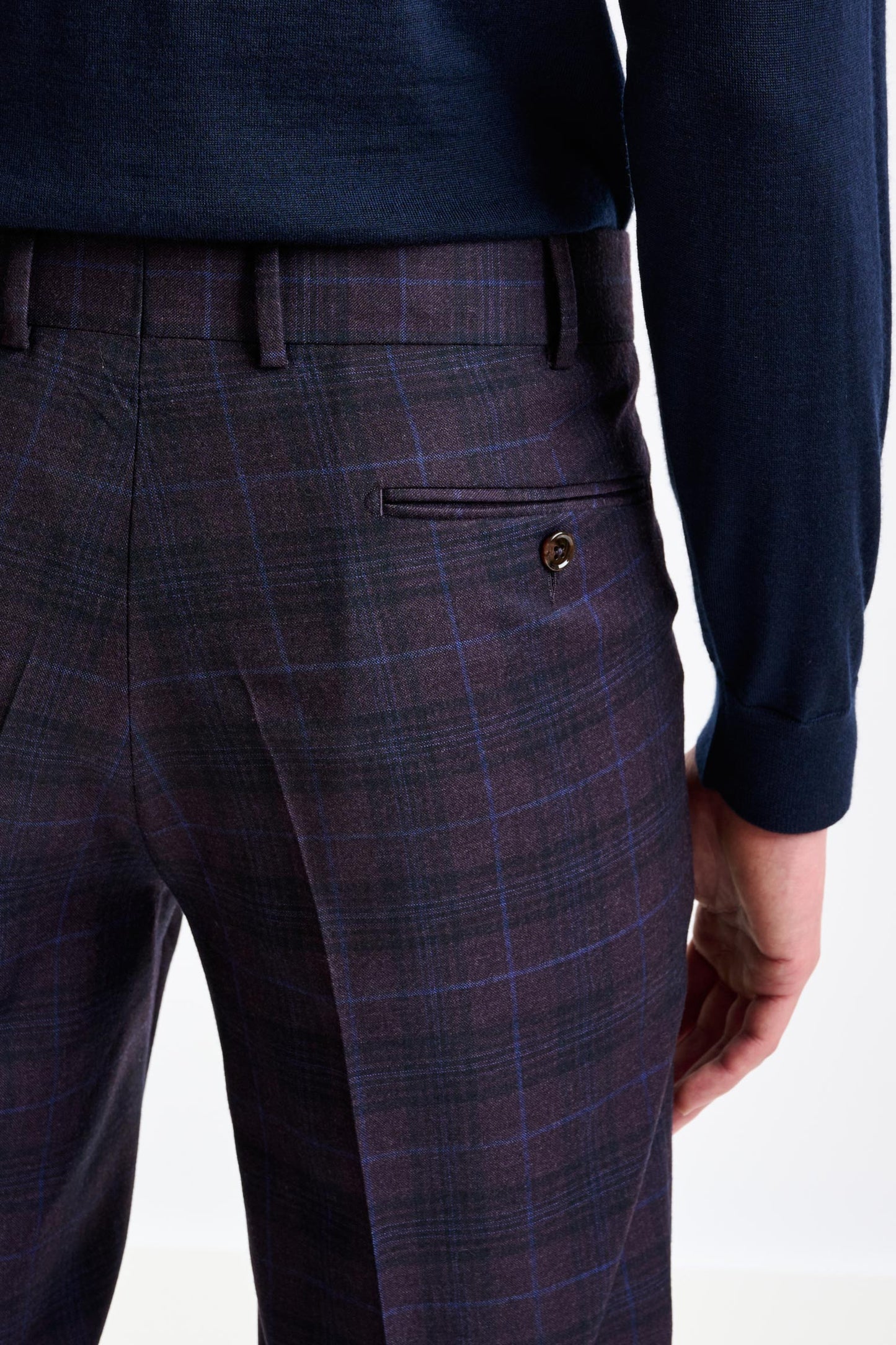 Purple Super 130's Wool Farley Trouser Hybrid