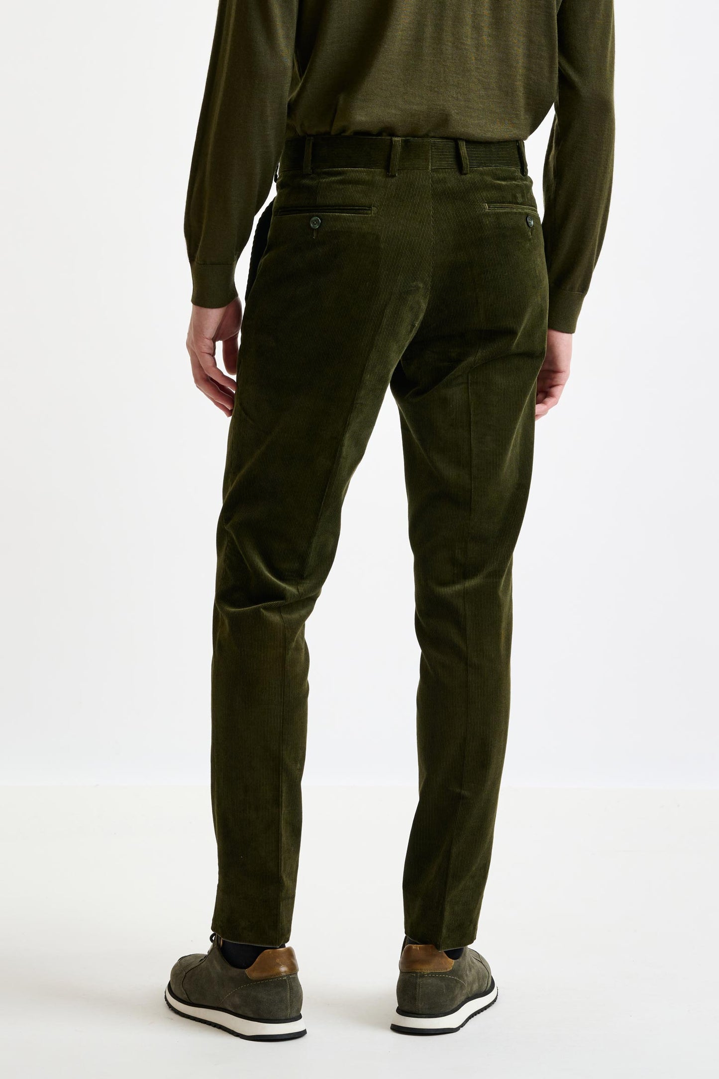 Green Cotton Gibbet Trouser Corduroy