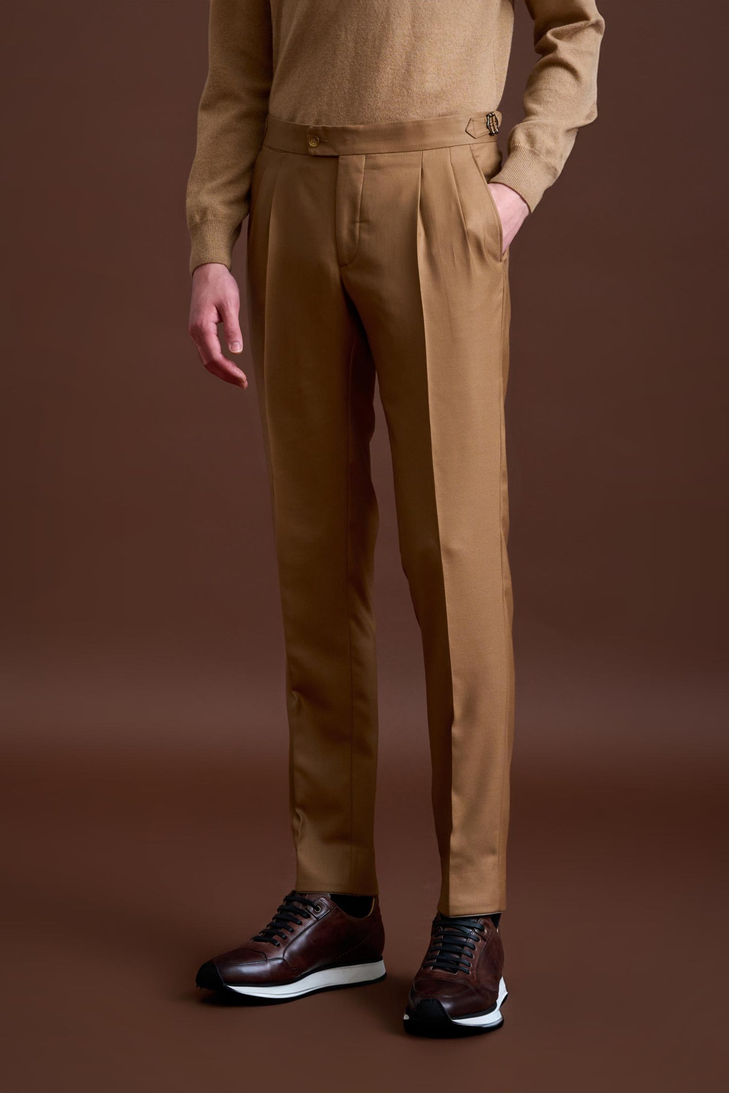 Brown Cashmere Gibbet Trouser Golden Gate