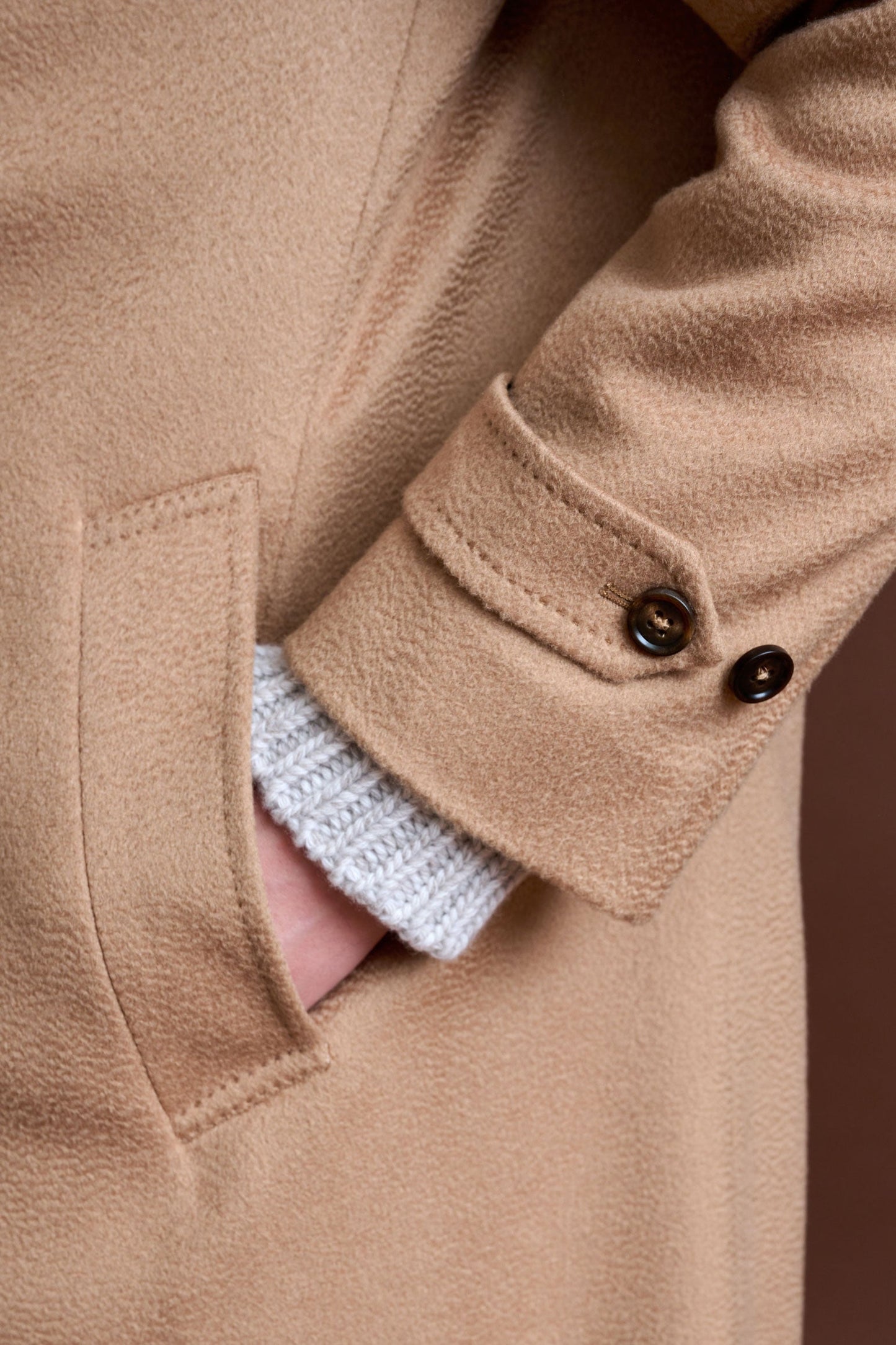 Light Brown 100% Cashmere Sheffield Overcoat Zeus