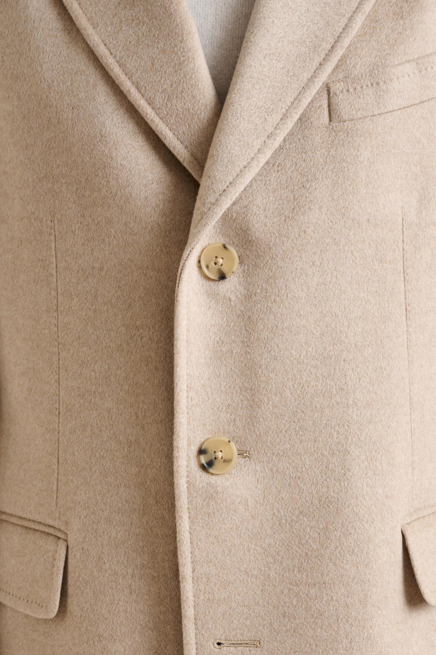 Beige Cashmere Hereford Overcoat Zeus