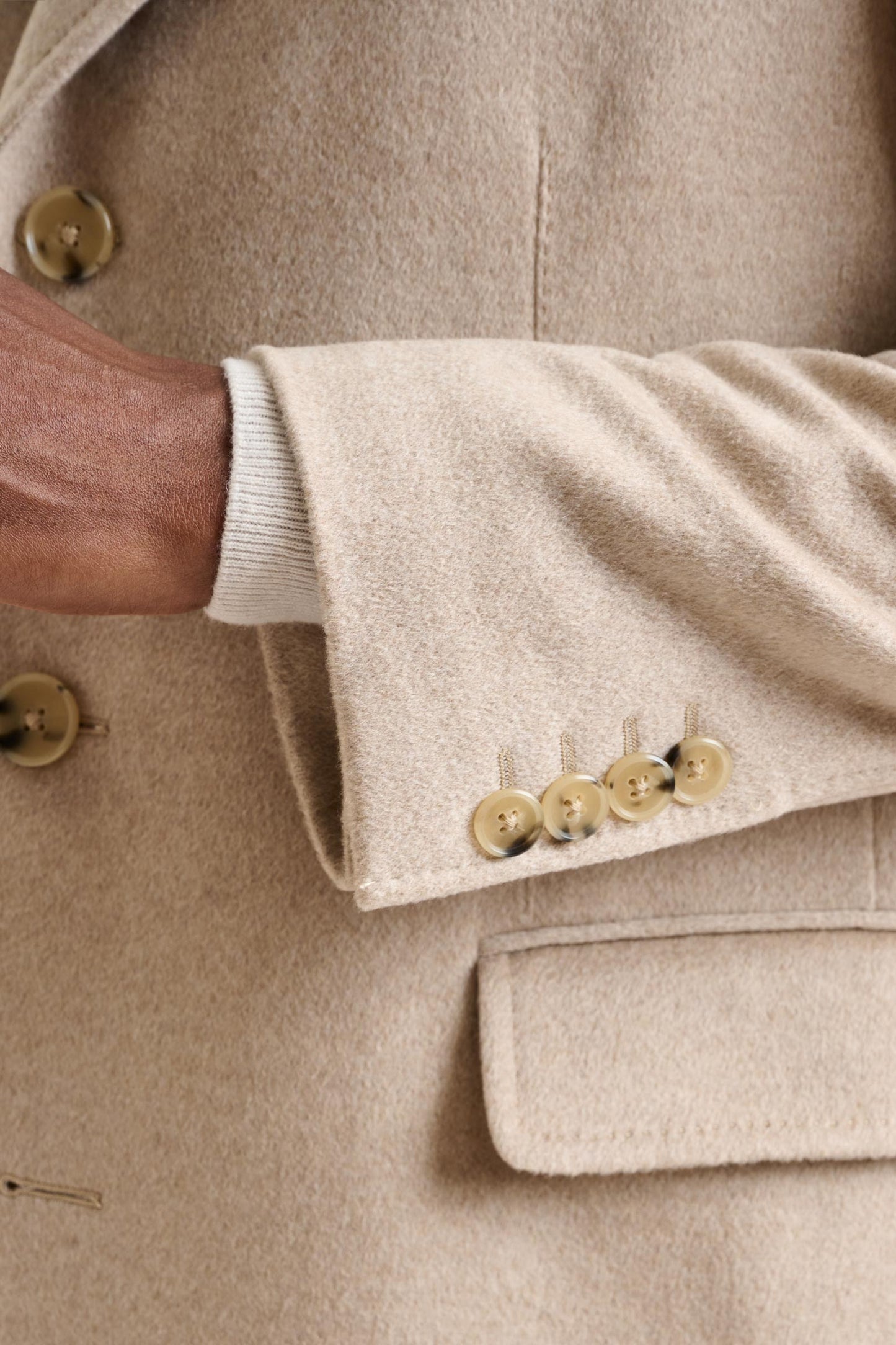 Beige Cashmere Hereford Overcoat Zeus