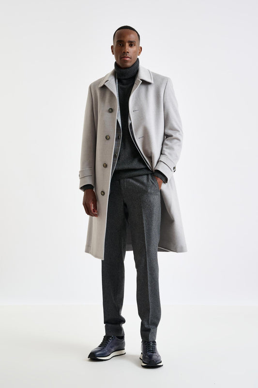 Grey Wool Sheffield Overcoat Zeus