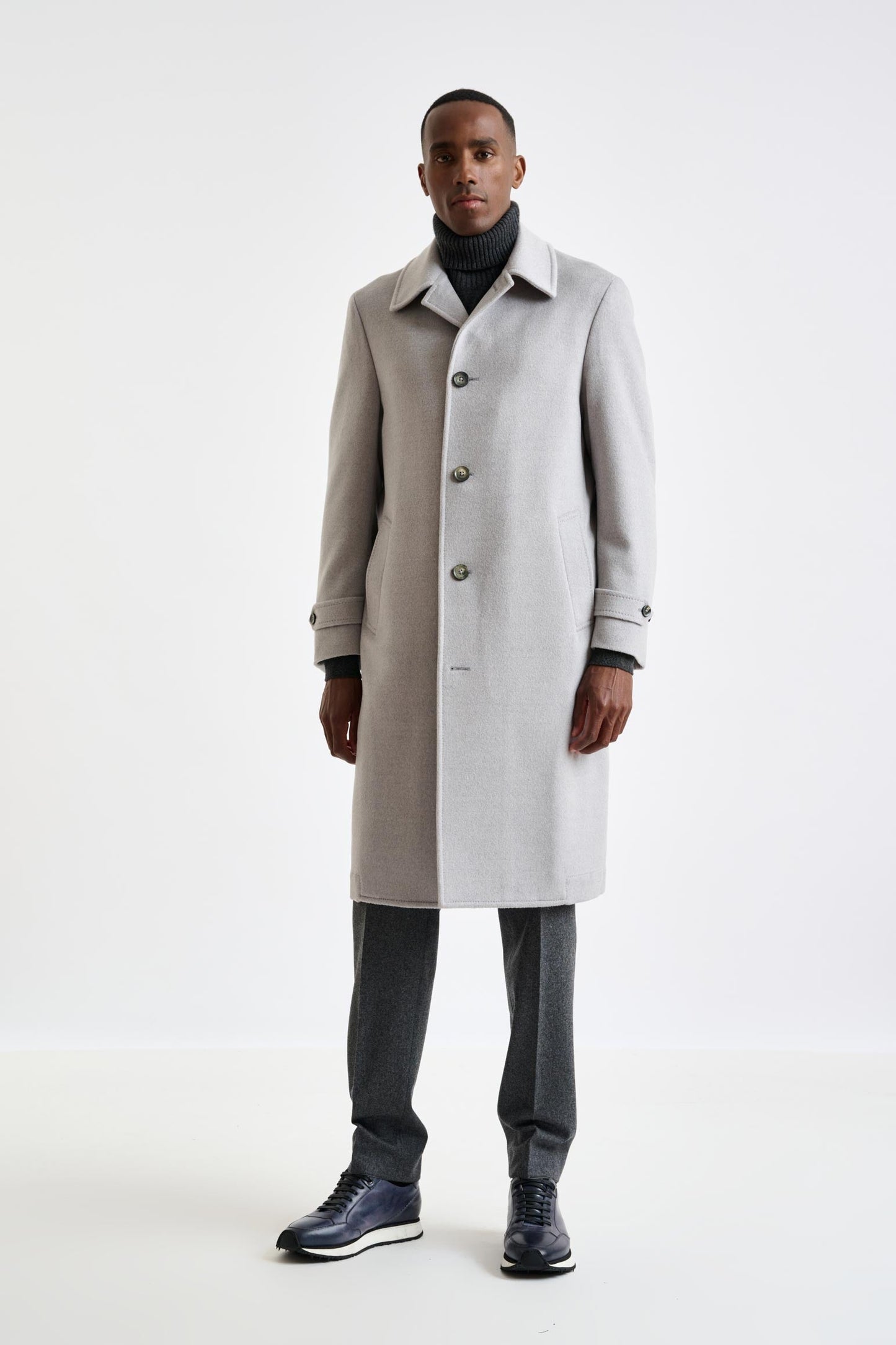 Grey Wool Sheffield Overcoat Zeus