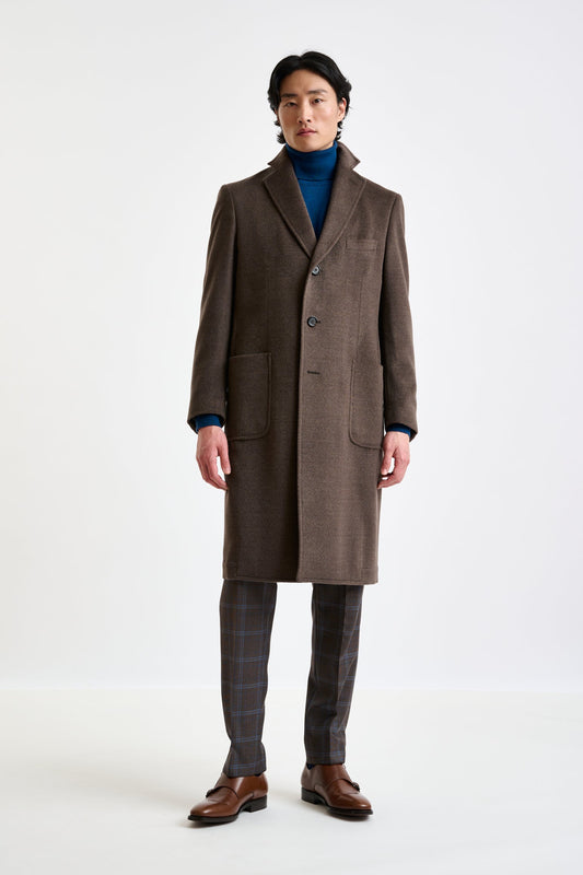 Dark Brown Wool Lincoln Overcoat Zeus