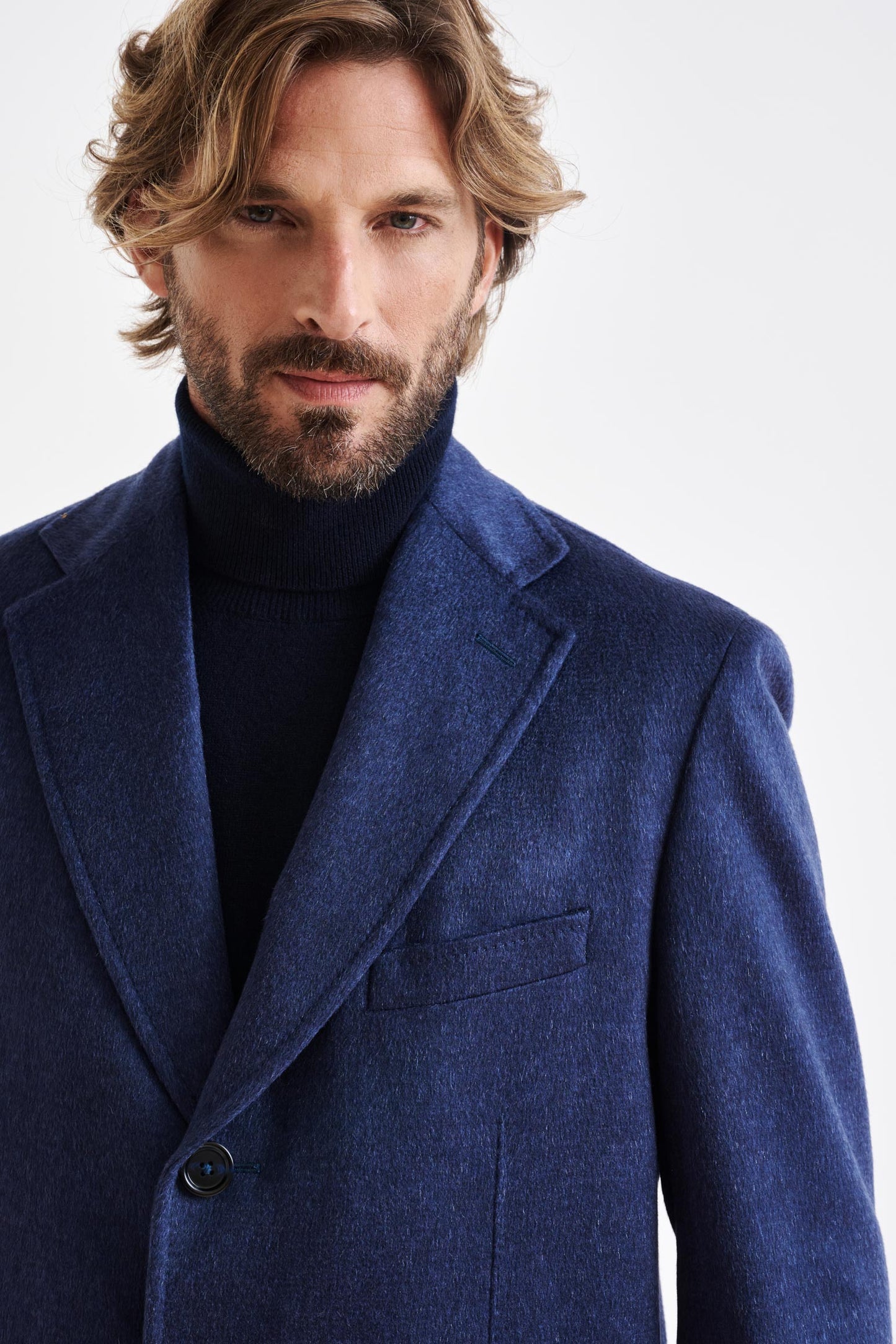 Blue Wool Lincoln Overcoat Zeus