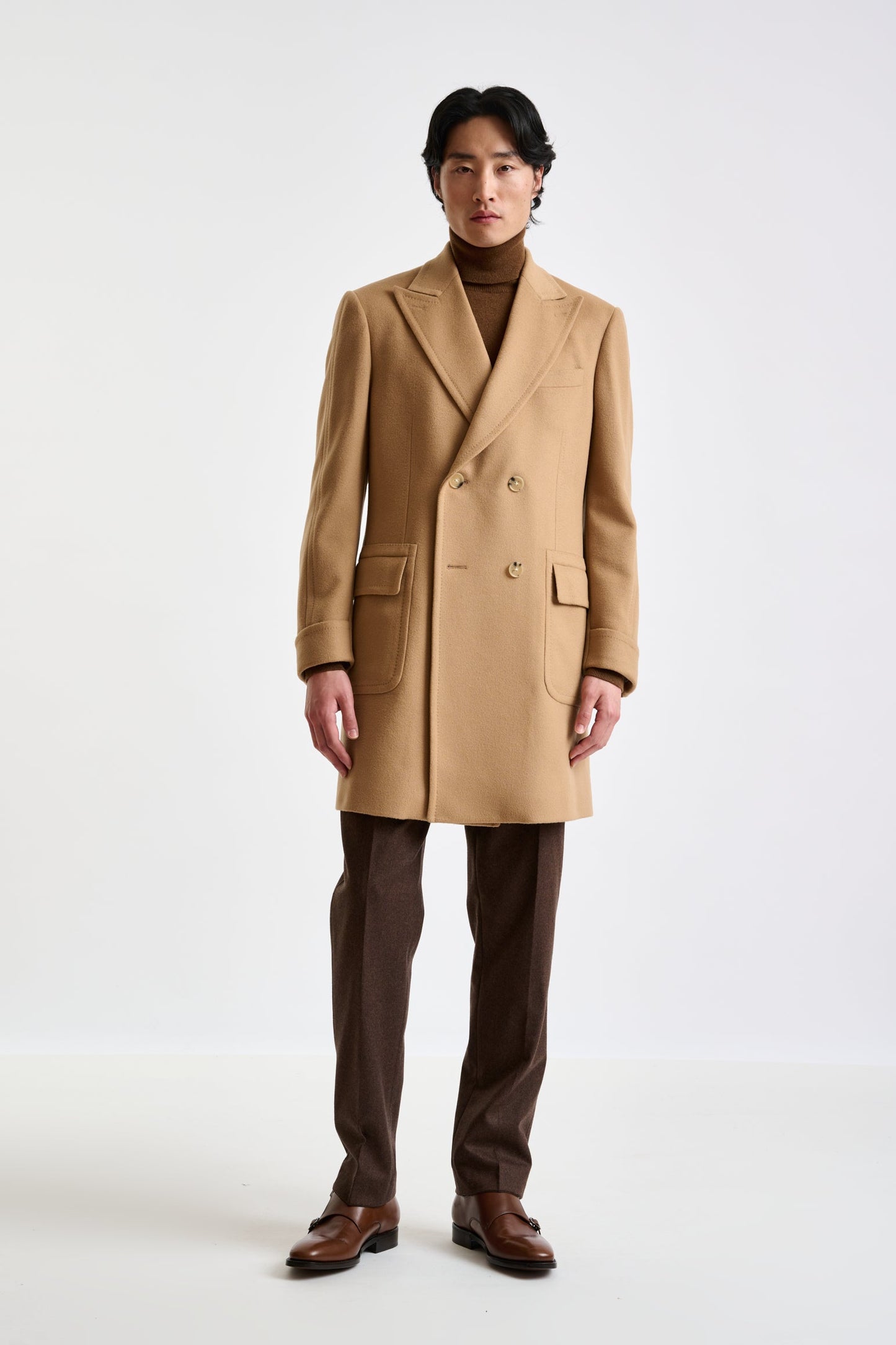 Light Brown 100% Wool Winchester Overcoat Zeus