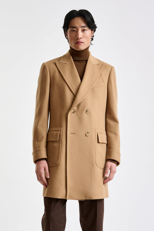 Light Brown 100% Wool Winchester Overcoat Zeus