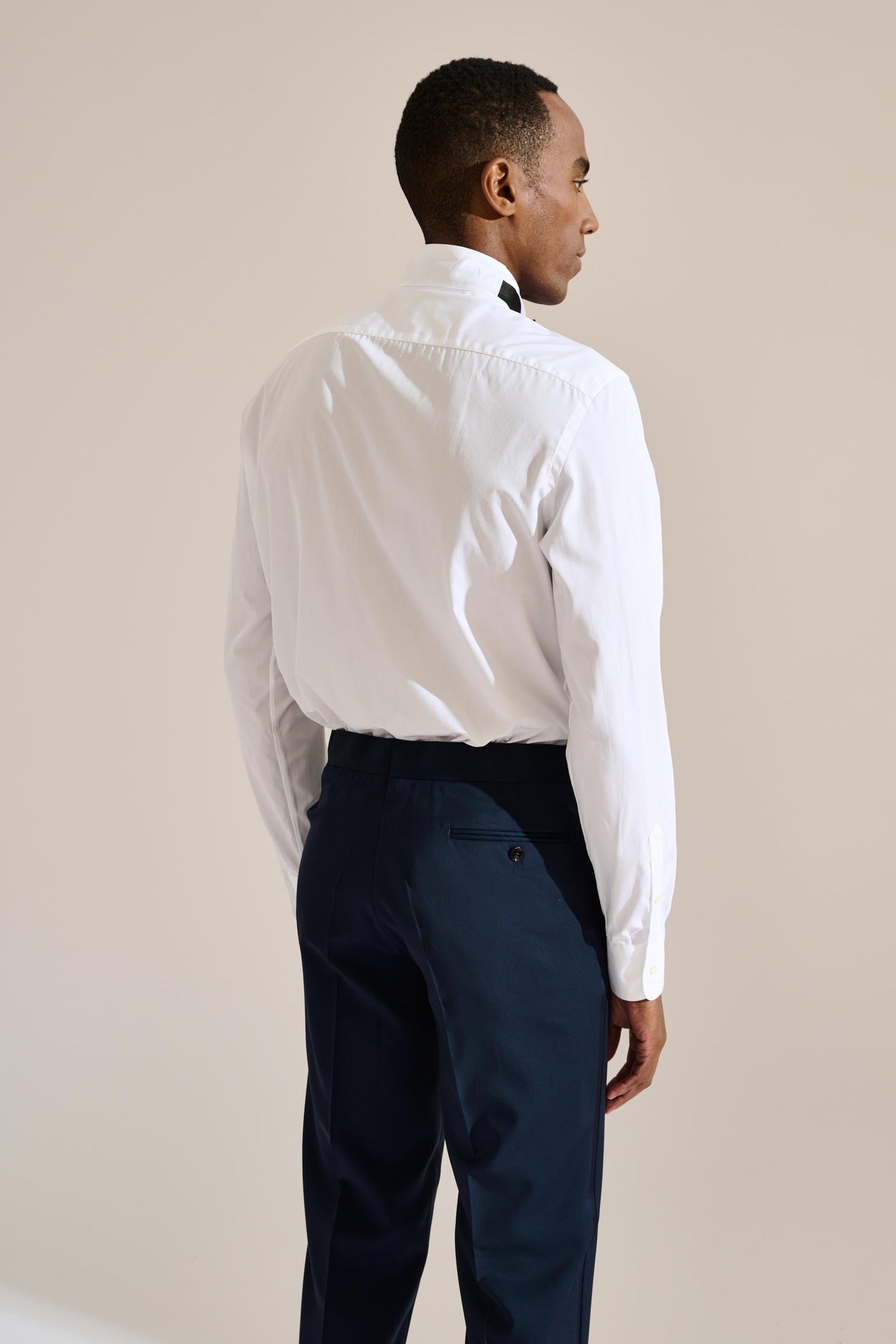 Formal Shirt Poplin Hidden Button White