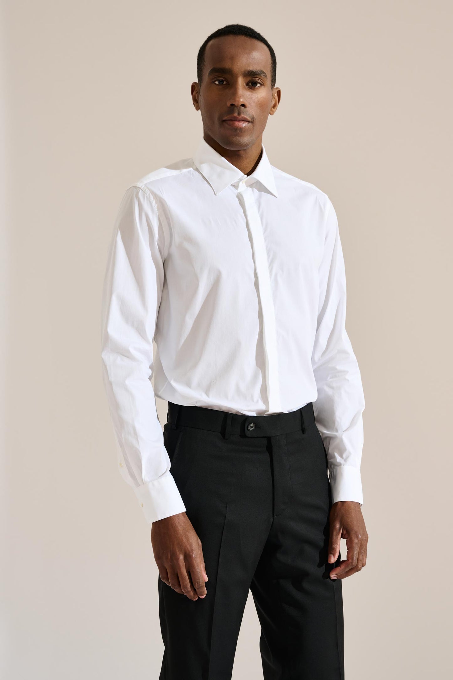 Formal Shirt Poplin Stretch White