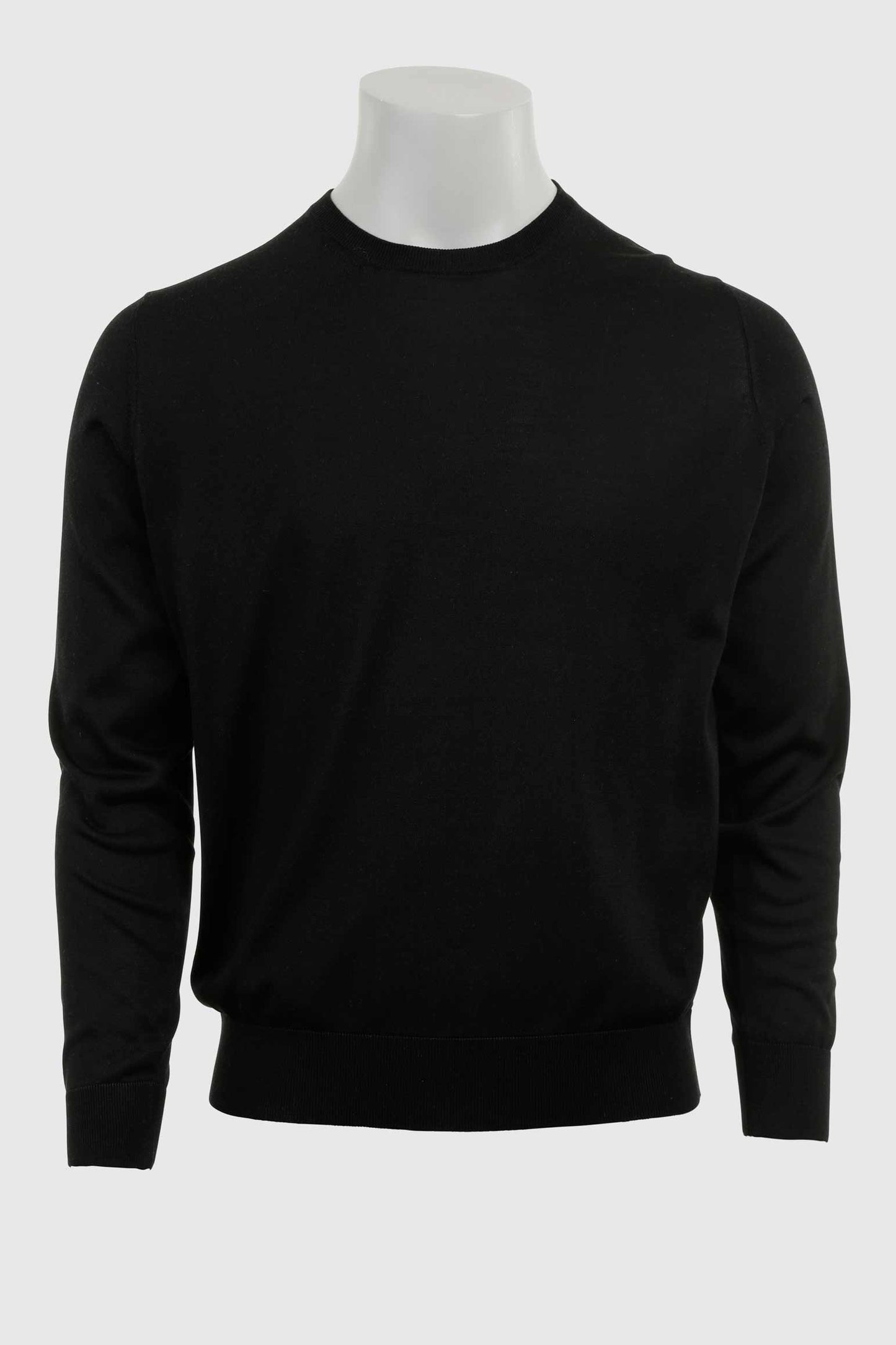 Crewe Silk Long Sleeve Sweater Black