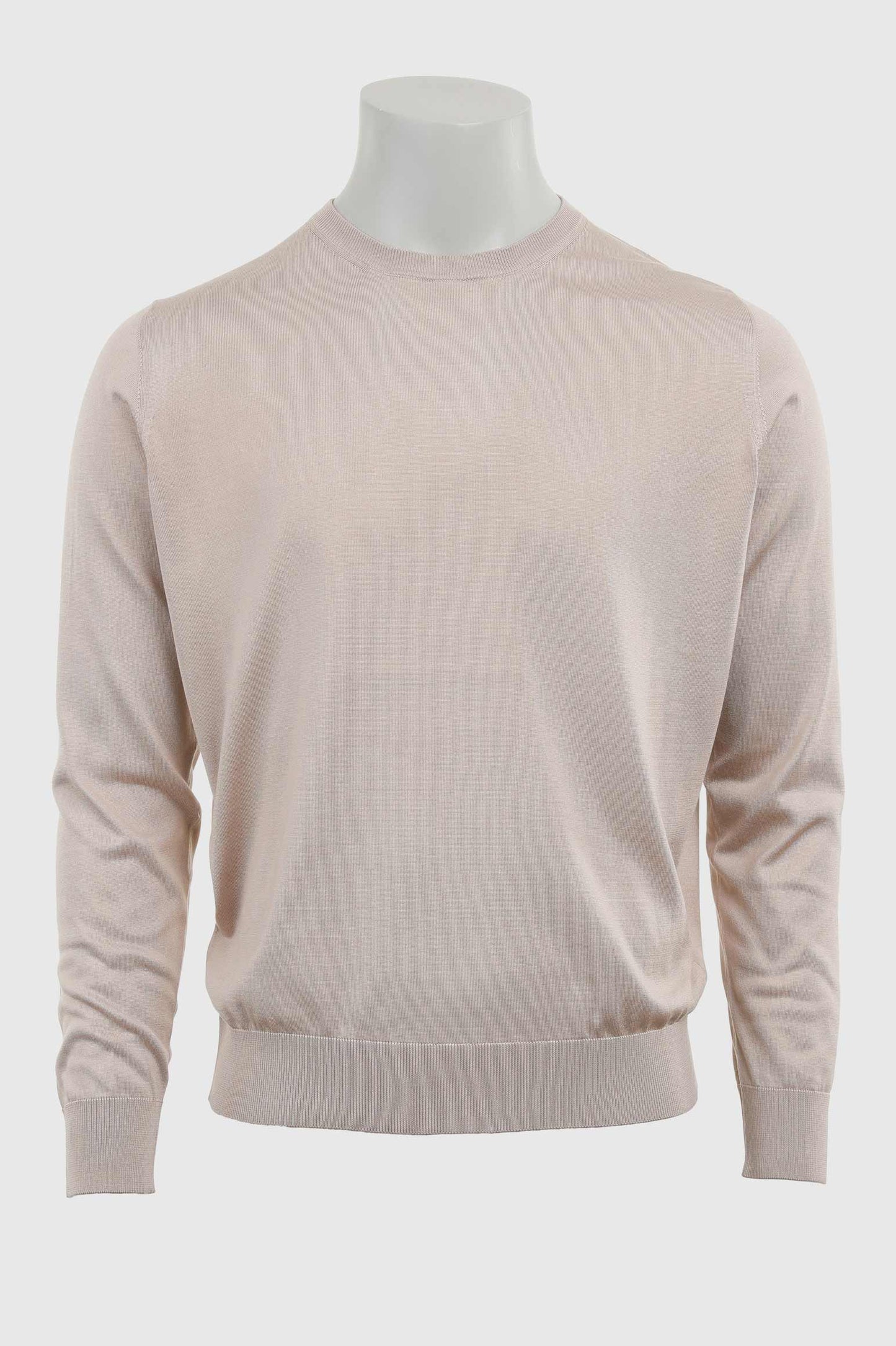 Crewe Silk Long Sleeve Sweater Beige