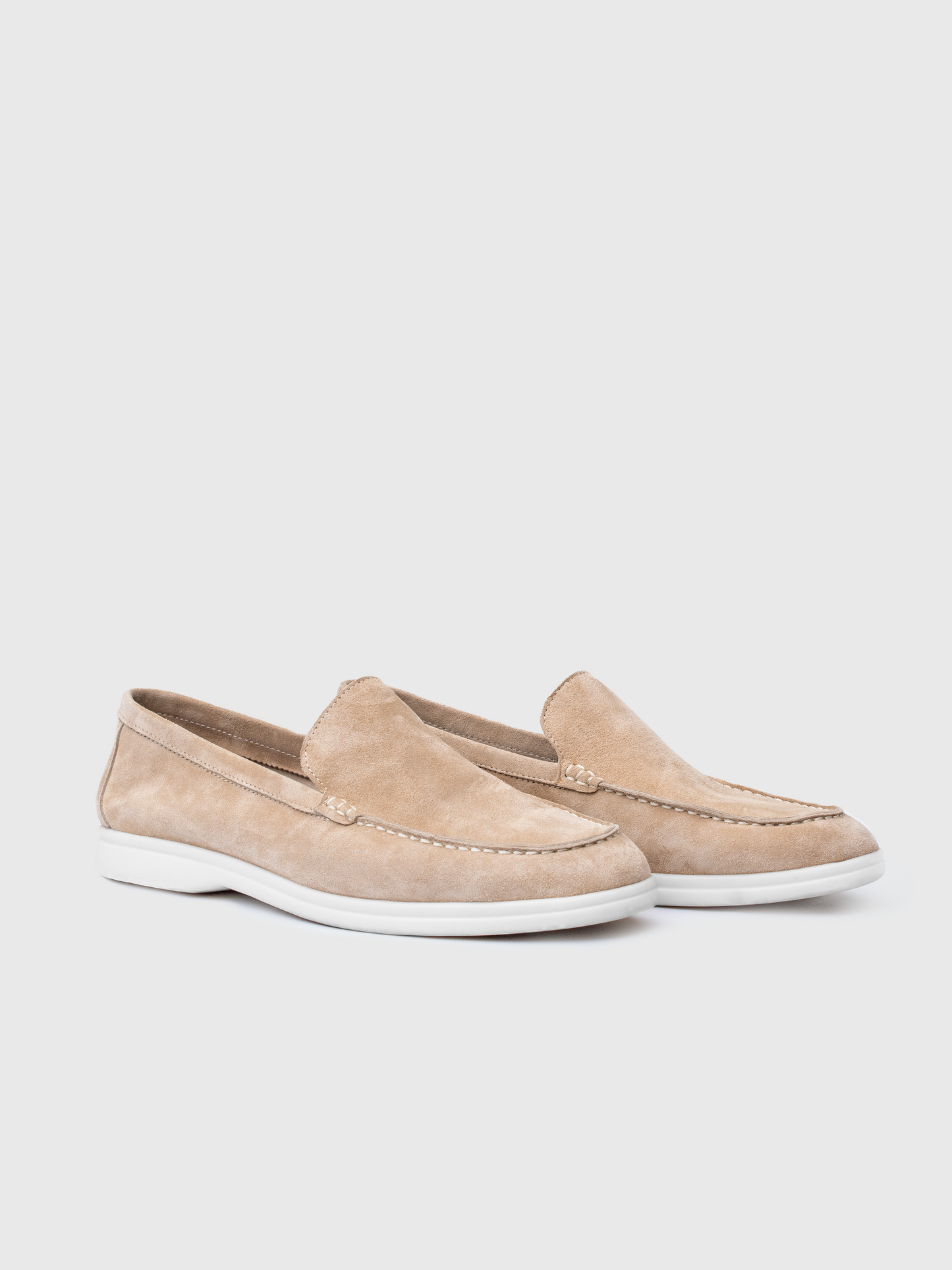 Marina Suede Loafers - Beige